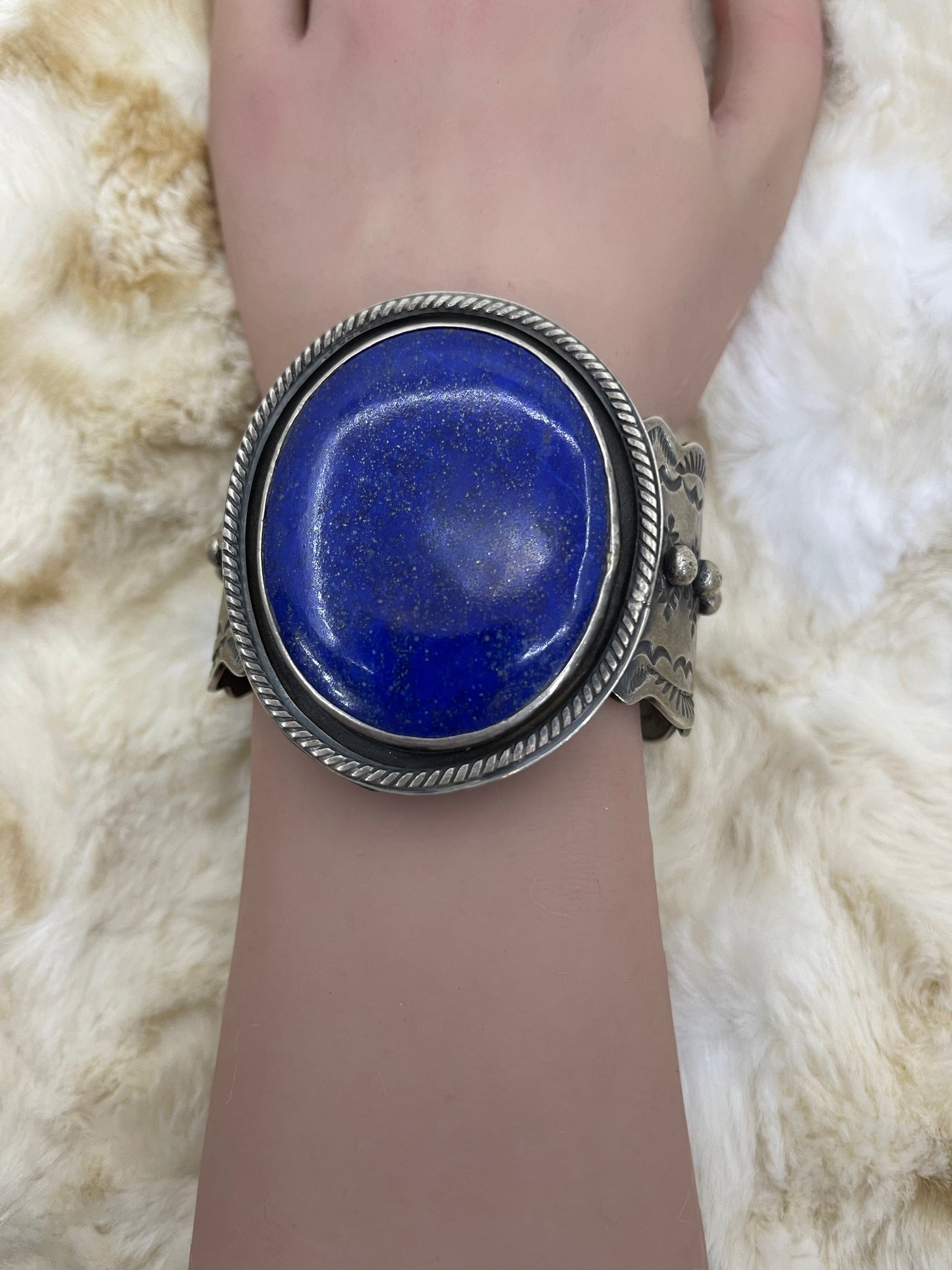6.25" - 7.5" Lapis Lazuli Cuff