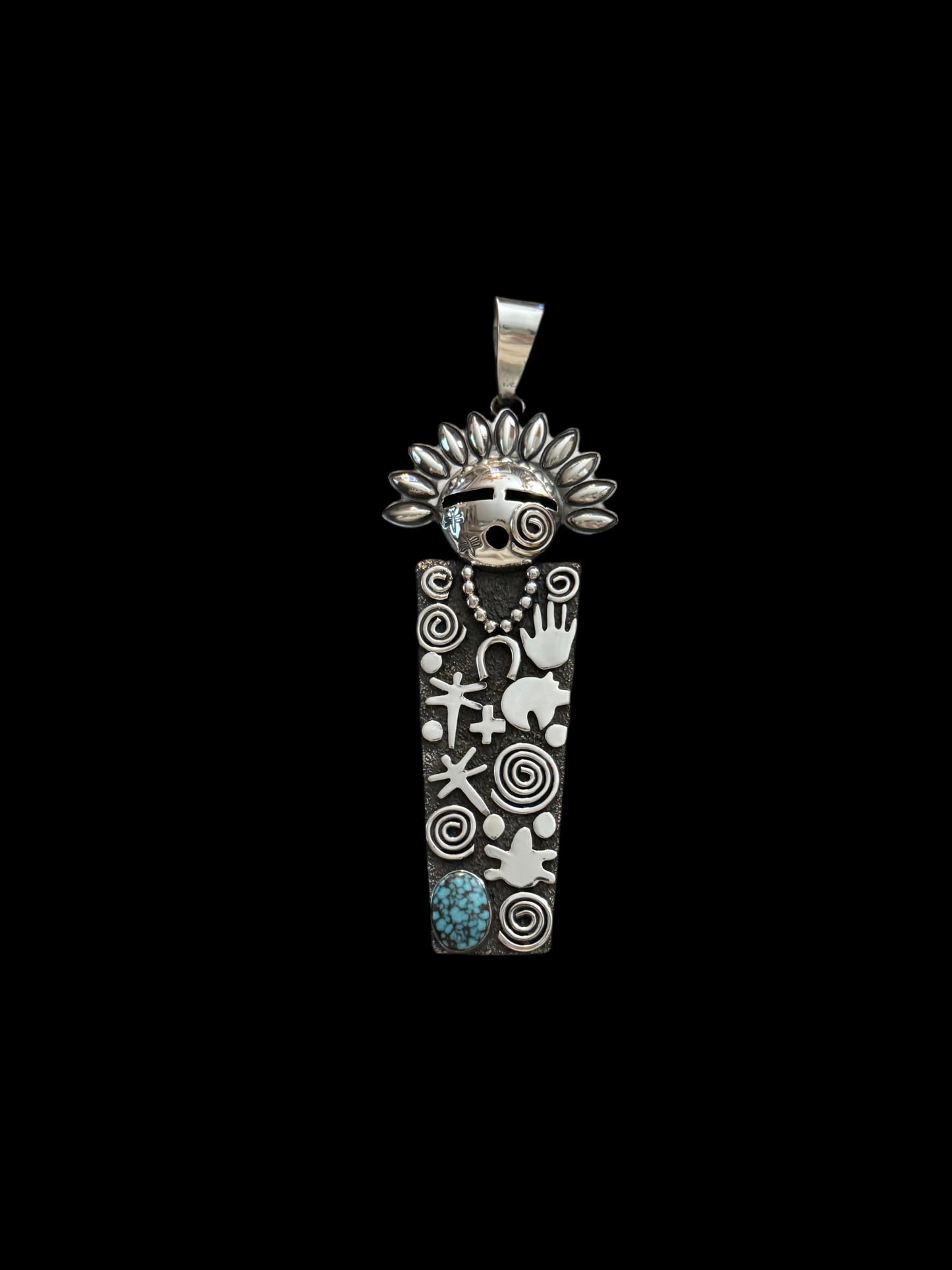 Maiden Face Petroglyph Pendant by Alex Sanchez