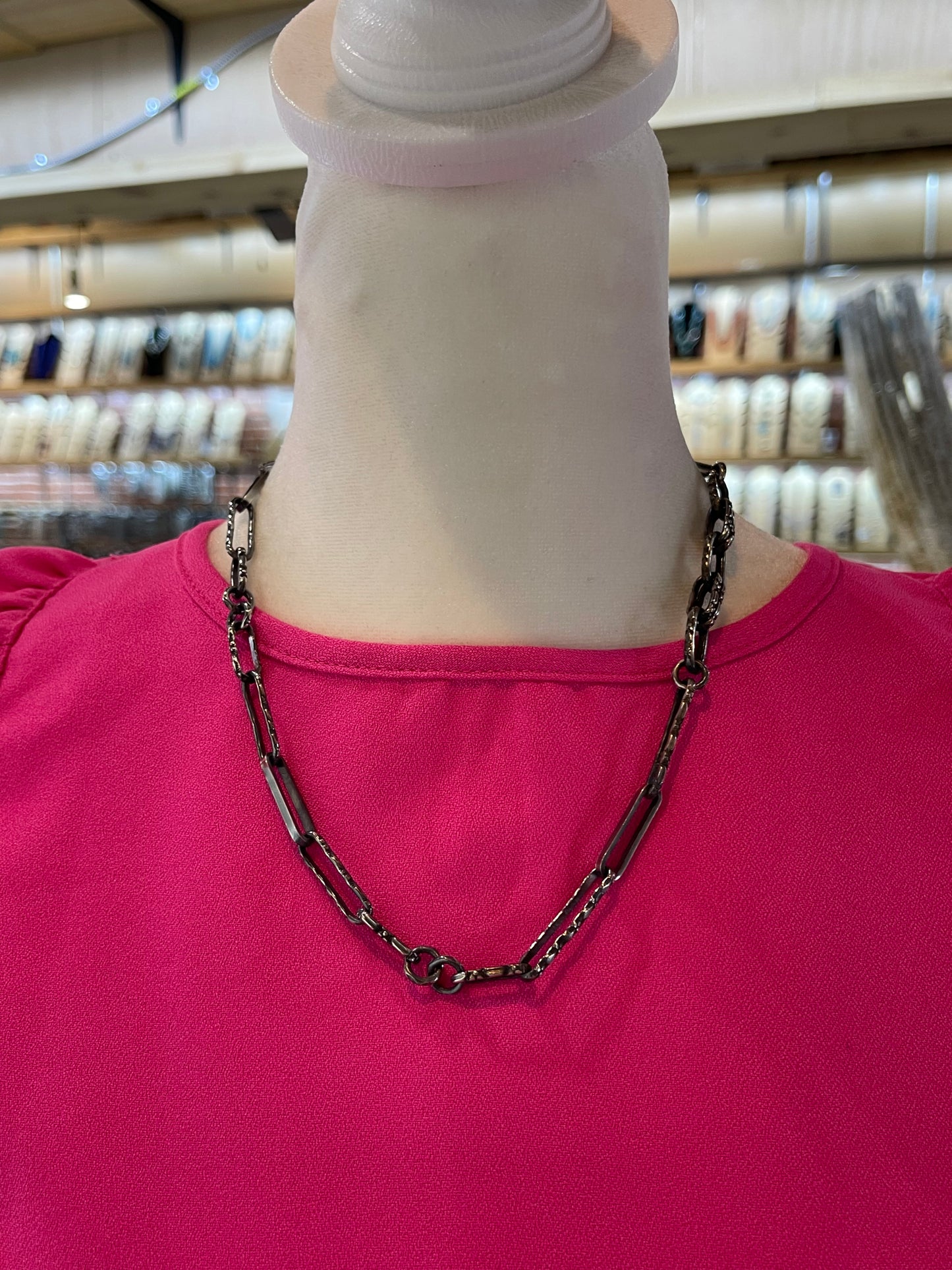 20" Silver "Long Trot" Necklace by Bad Bronc