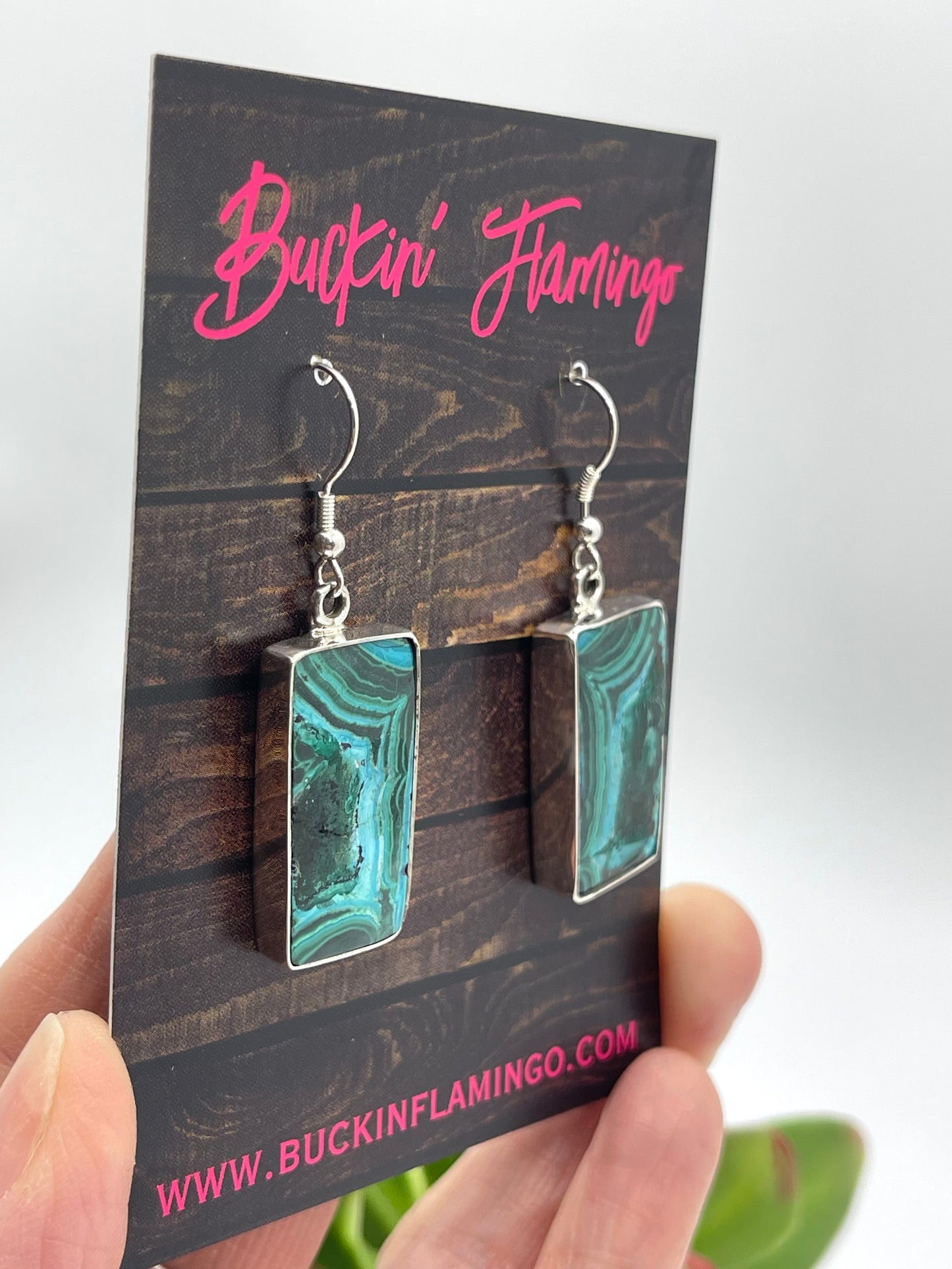 Malachite Slab Earrings