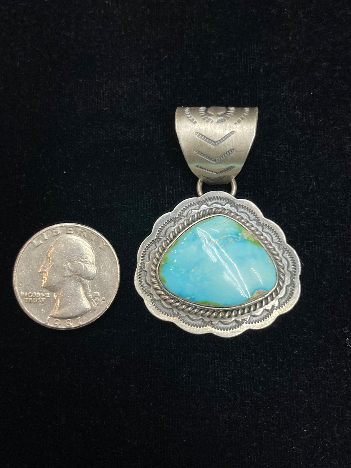 12.8mm Bale Sonoran Gold Pendant by Gilbert Platero, Navajo