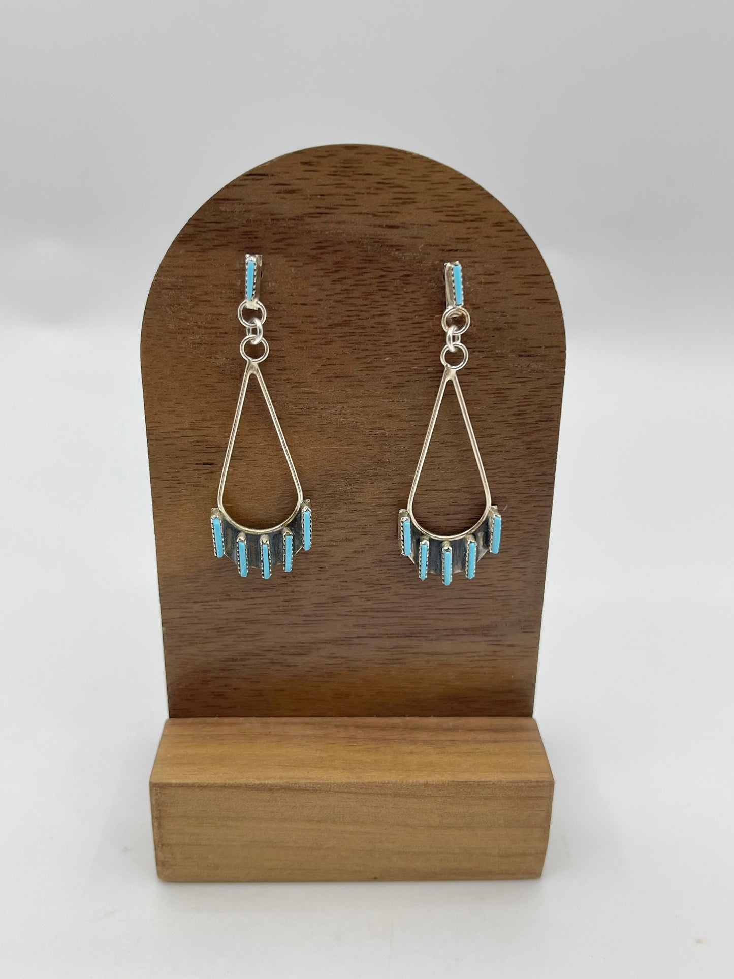 Zuni Needlepoint Dangle Earrings
