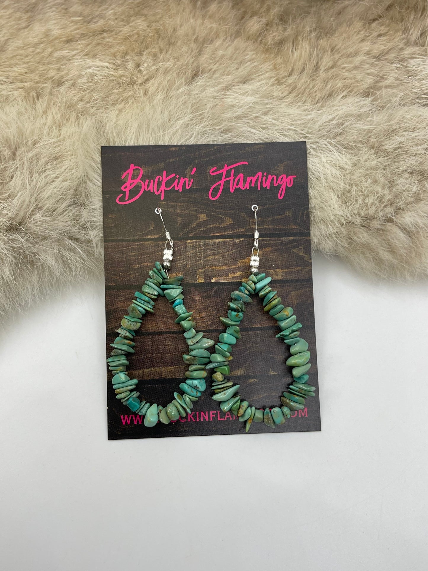 Chunky Turquoise Teardrop Earring by Isabelle John, Navajo