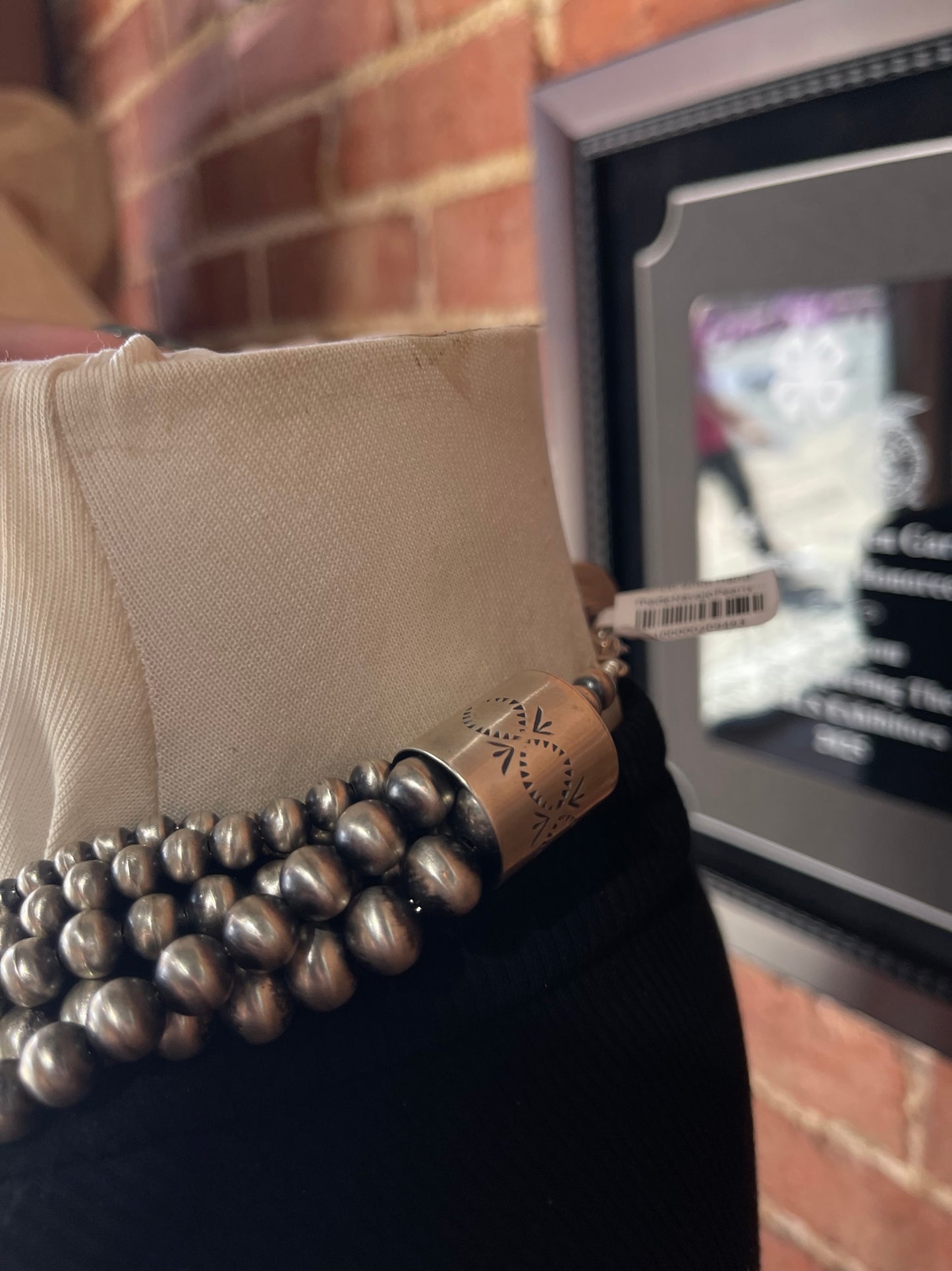 18" 5 Strand 5mm-9mm Handmade Navajo Pearls Necklace by Jan Mariano, Navajo