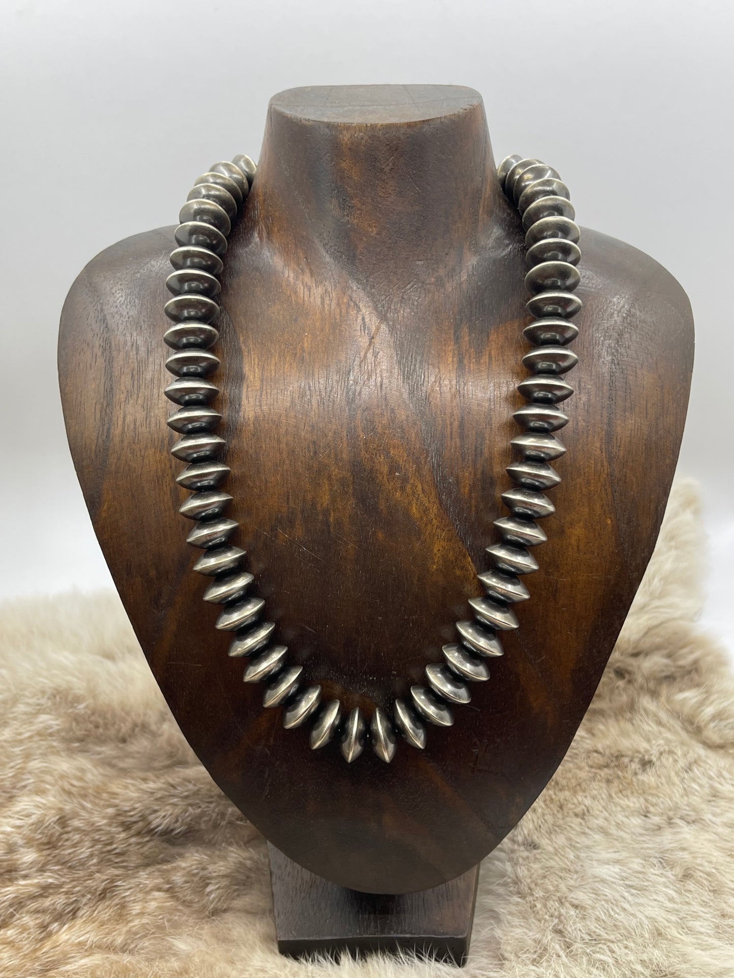 20" 15mm Handmade Navajo Pearls