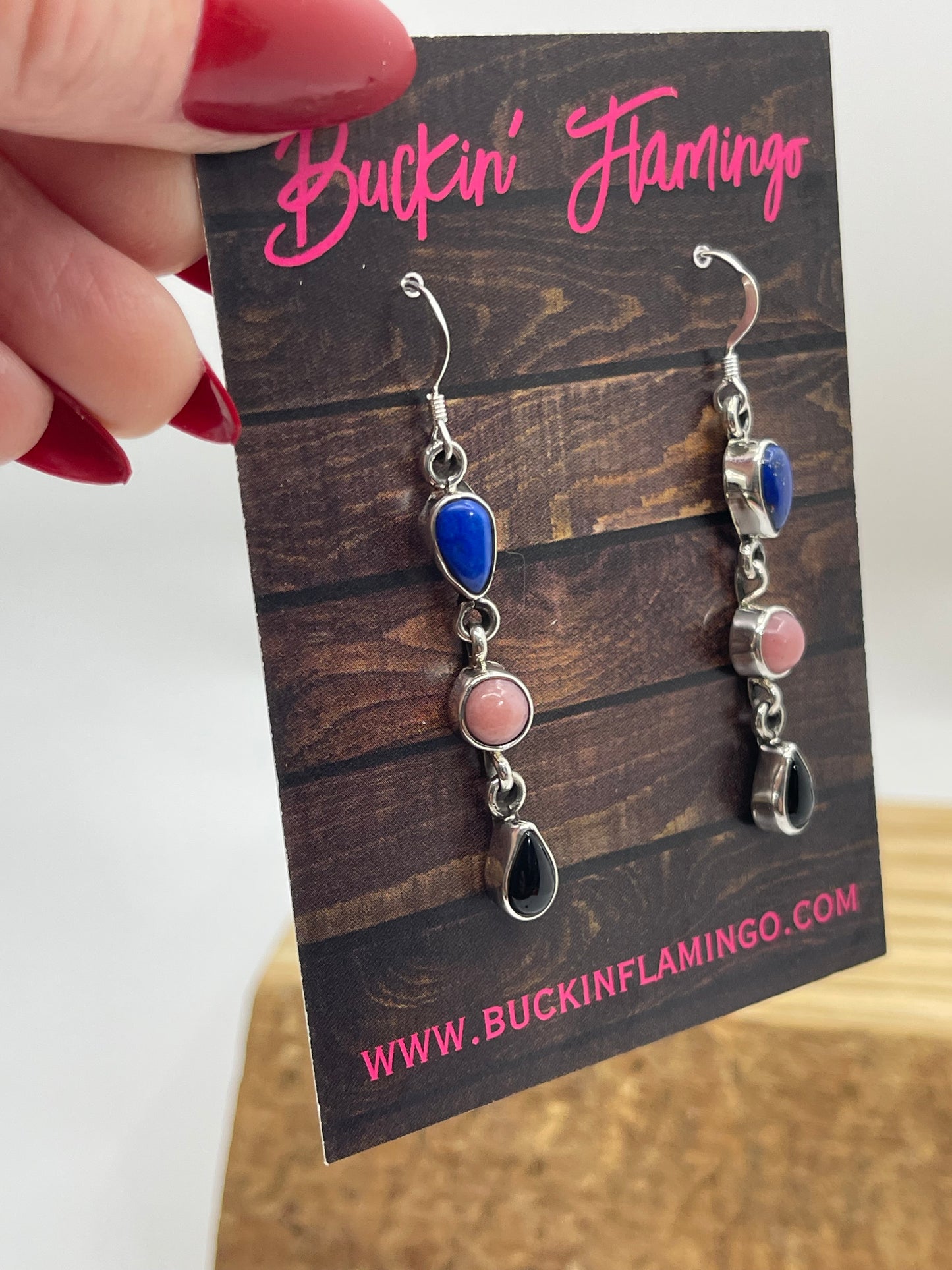 3 Multi Stone Dangle By Tina Benally, Navajo