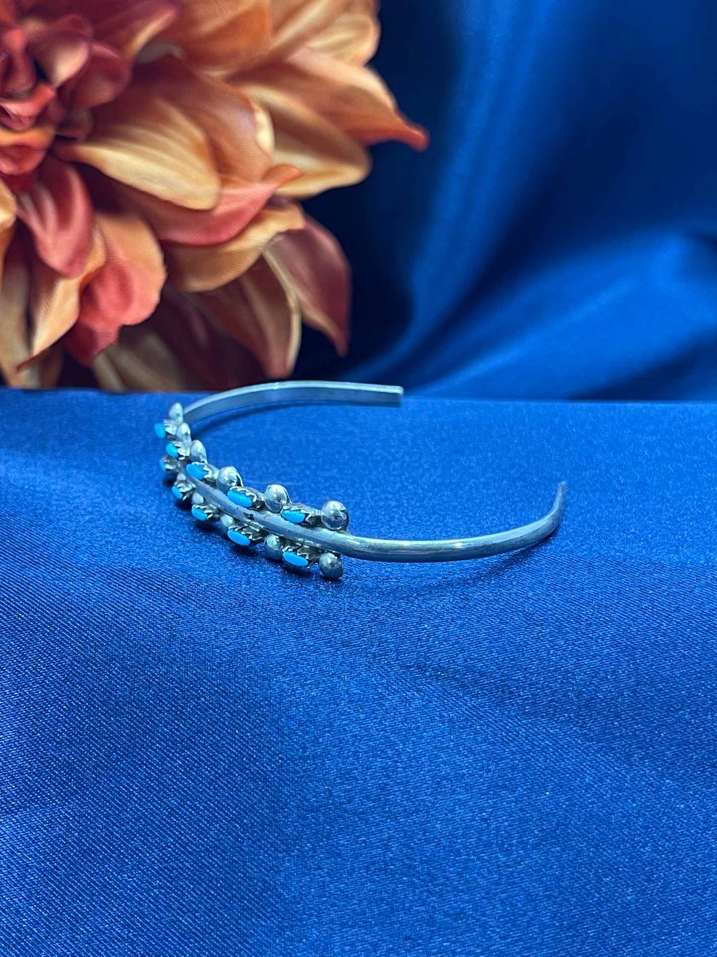 5.5" - 6.5" Zuni Needlepoint Bracelet Cuff