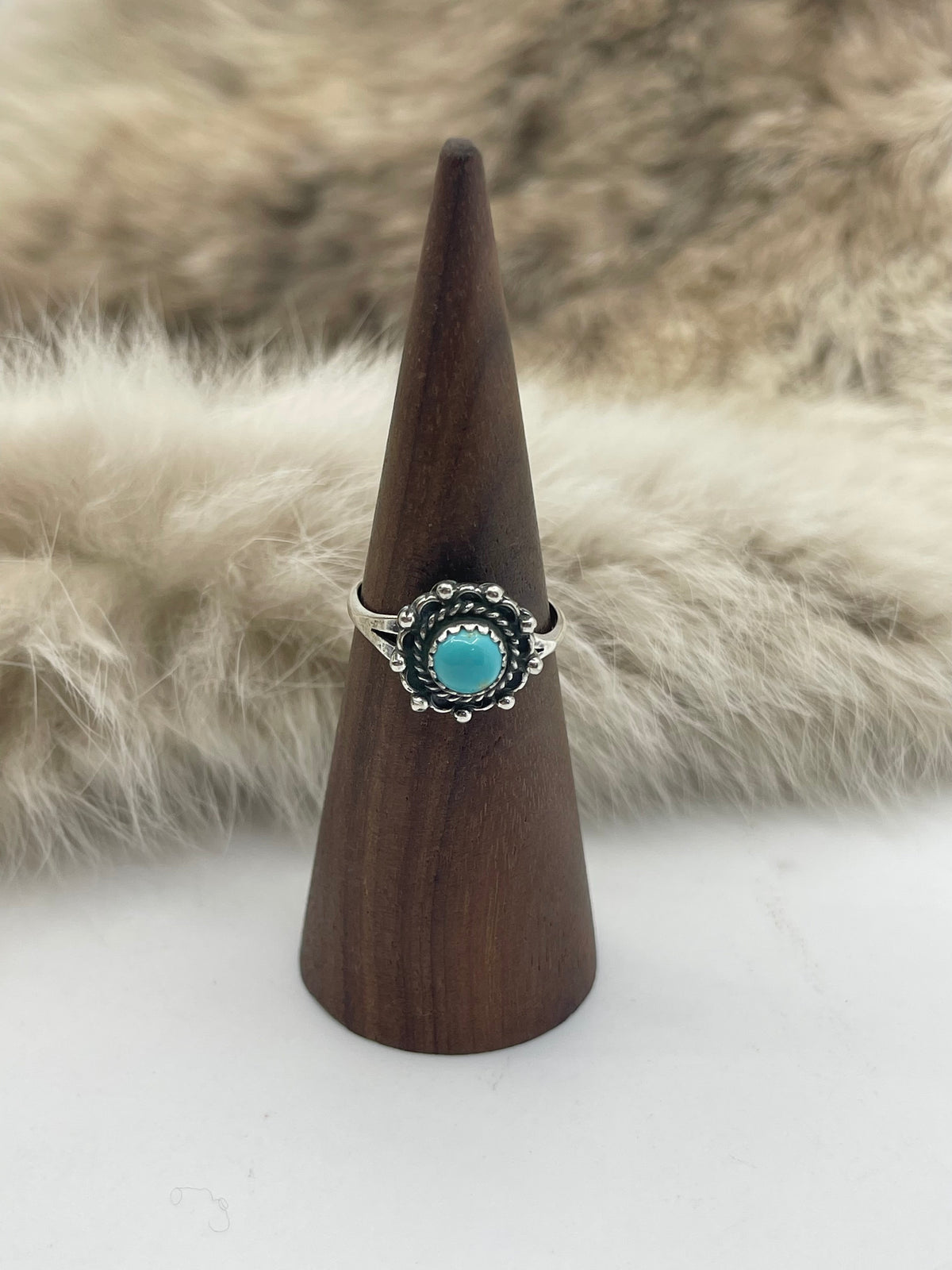 6.0 Turquoise Ring by Theresa Smith, Navajo