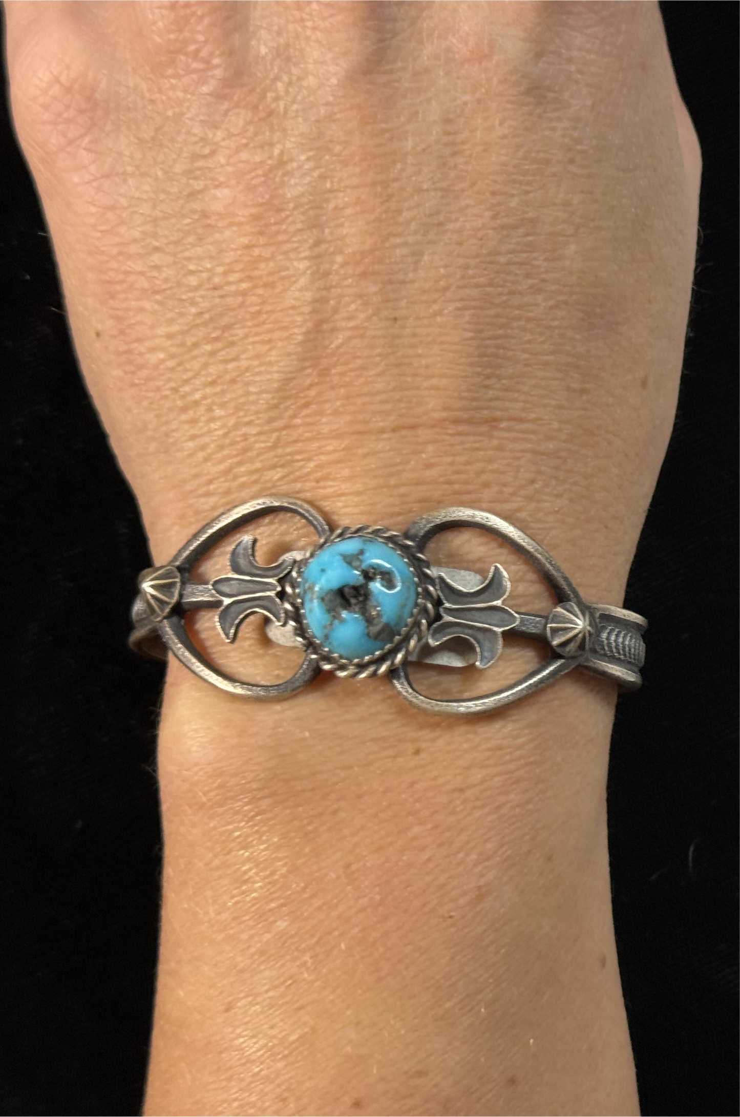 6 1/4" Kingman Turquoise Cuff by Kevin Billah, Navajo