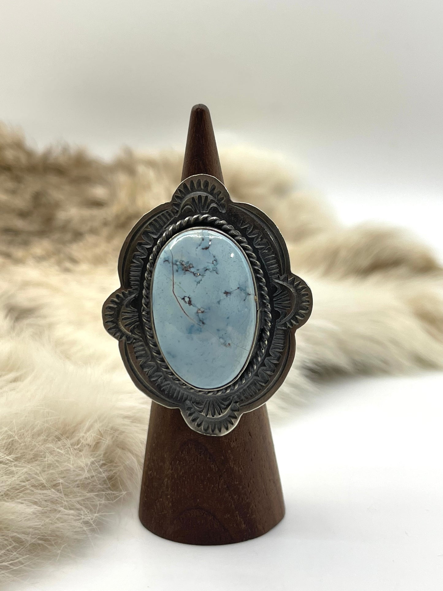 8.5 Light Blue Golden Hills Turquoise Ring