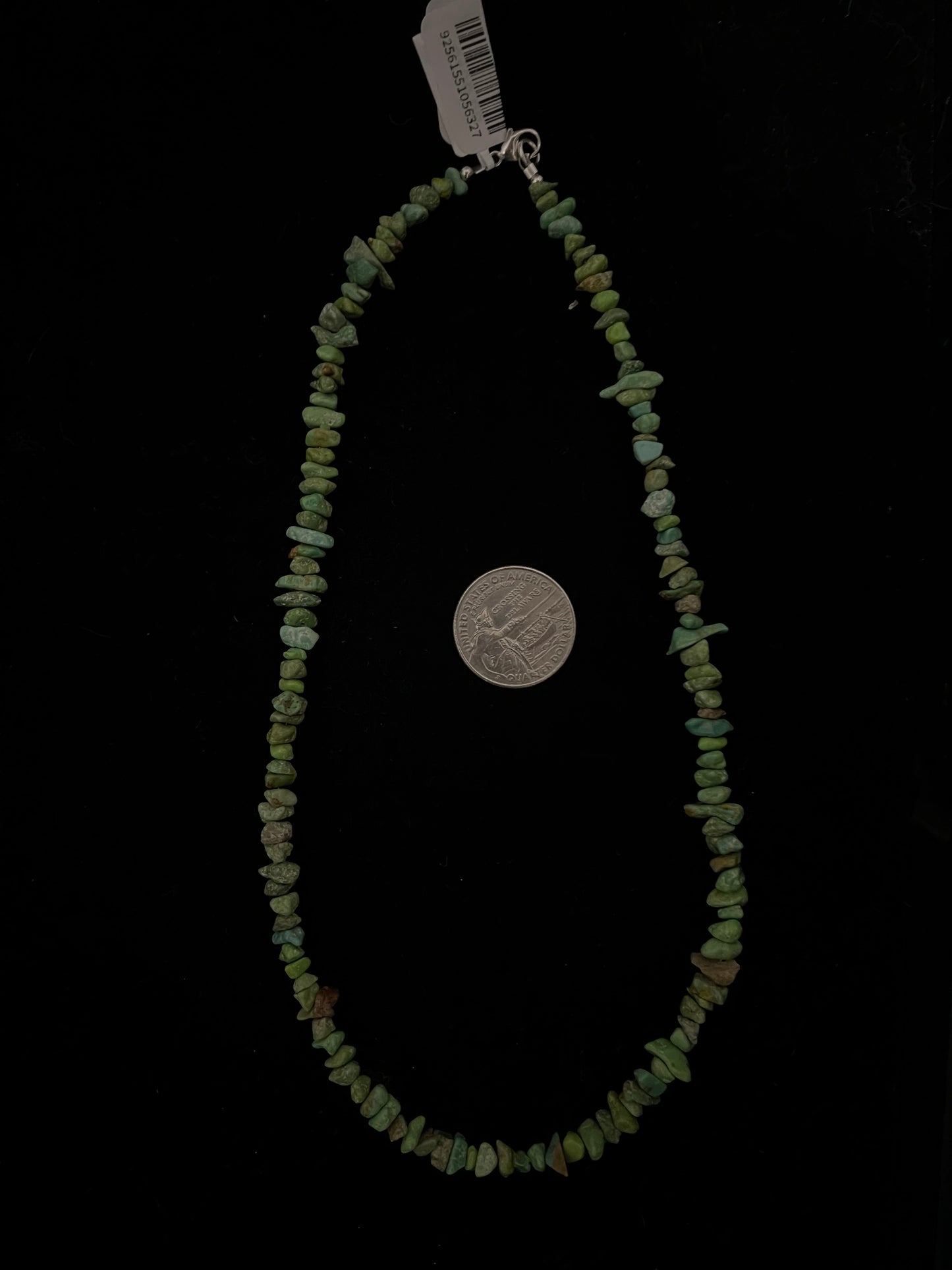 18" Green Turquoise Chunk Necklace