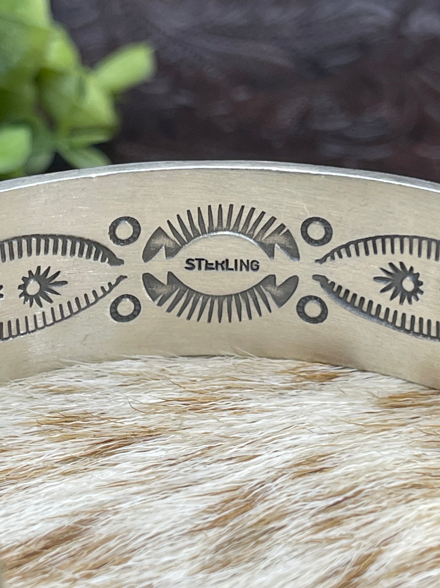 6.26" - 7.5" 6 Stone Sleeping Beauty Turquoise Cuff