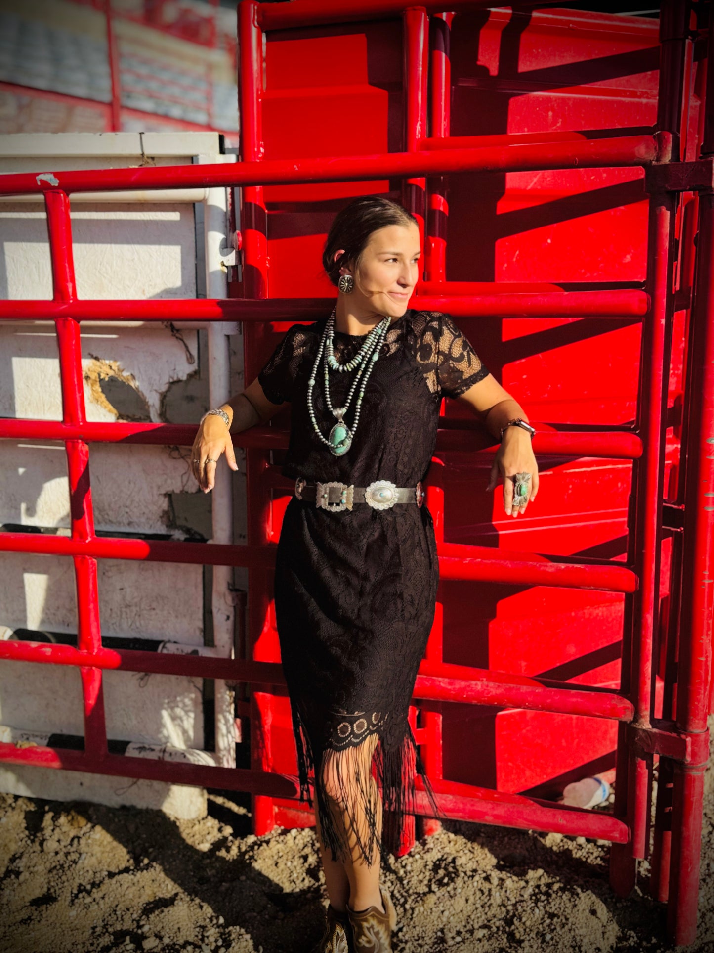 LOT 103 11/2 7mm Navajo Pearls with Royston Turquoise 60" Necklace