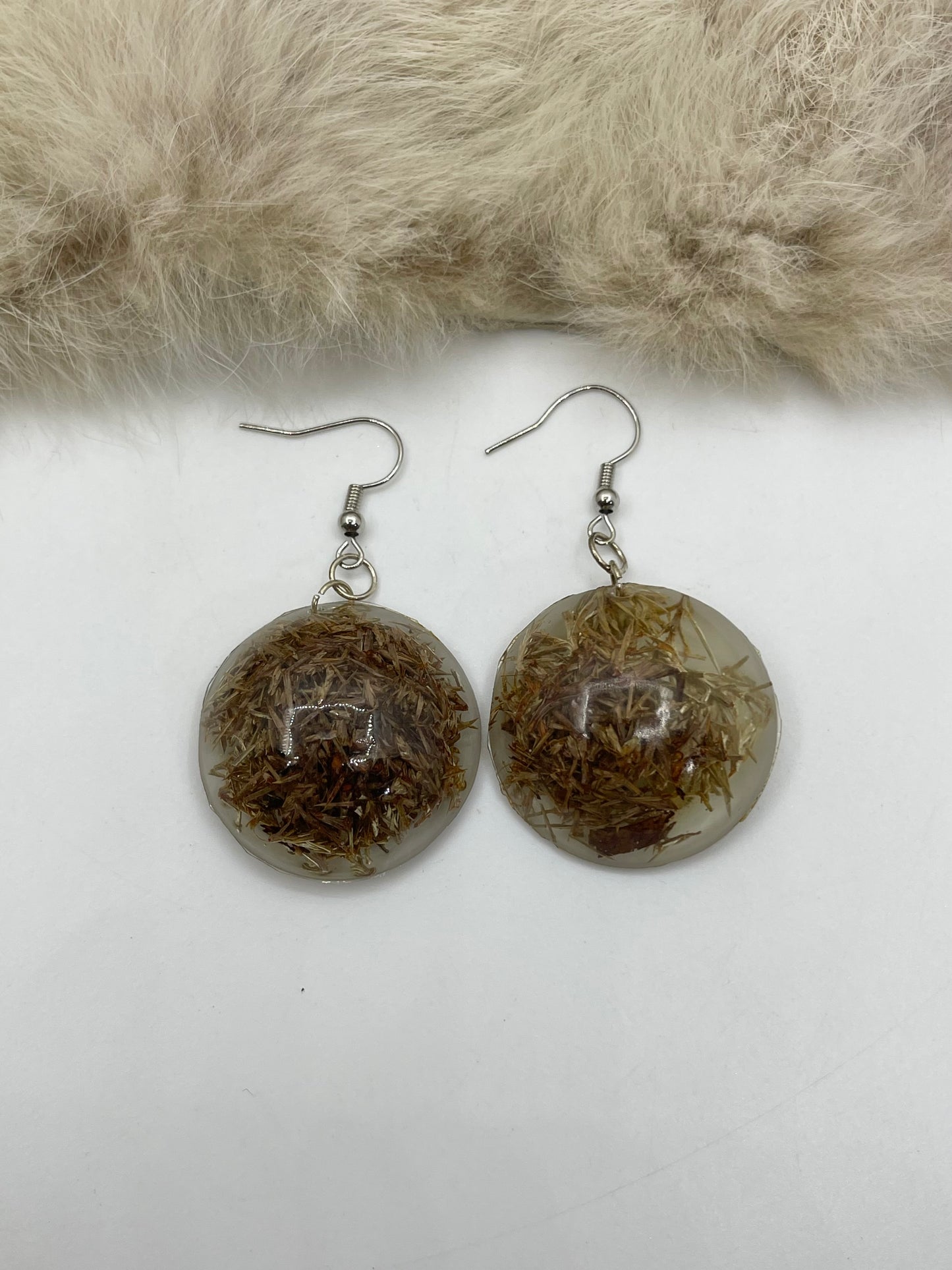 Tobacco Earrings by Ren McCulley, Creek/Seminole