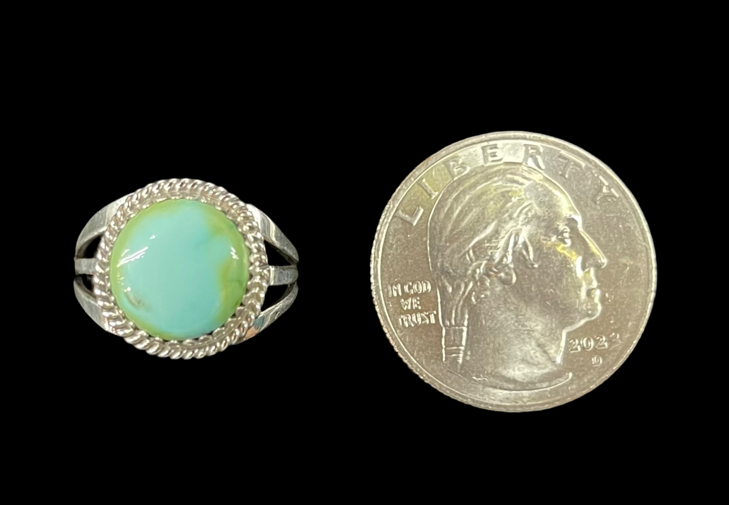 7.0 Sonoran Gold Turquoise Ring by Judy Largo, Navajo