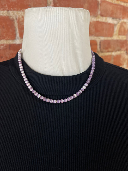 16" 5mm Wampum Shell Necklace