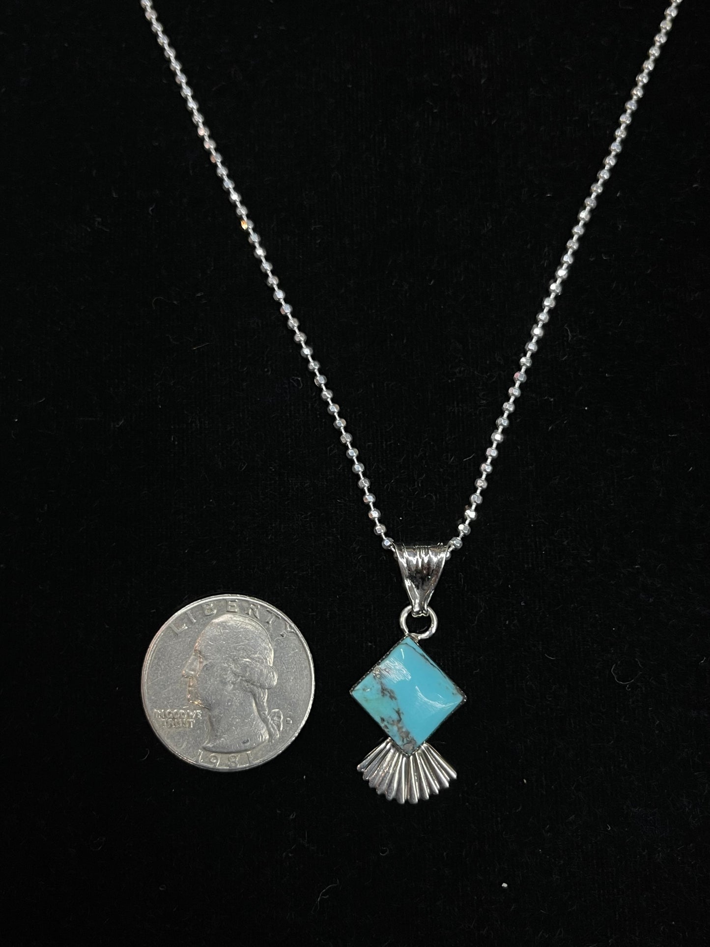 18" Turquoise Necklace by Marie Jones, Navajo