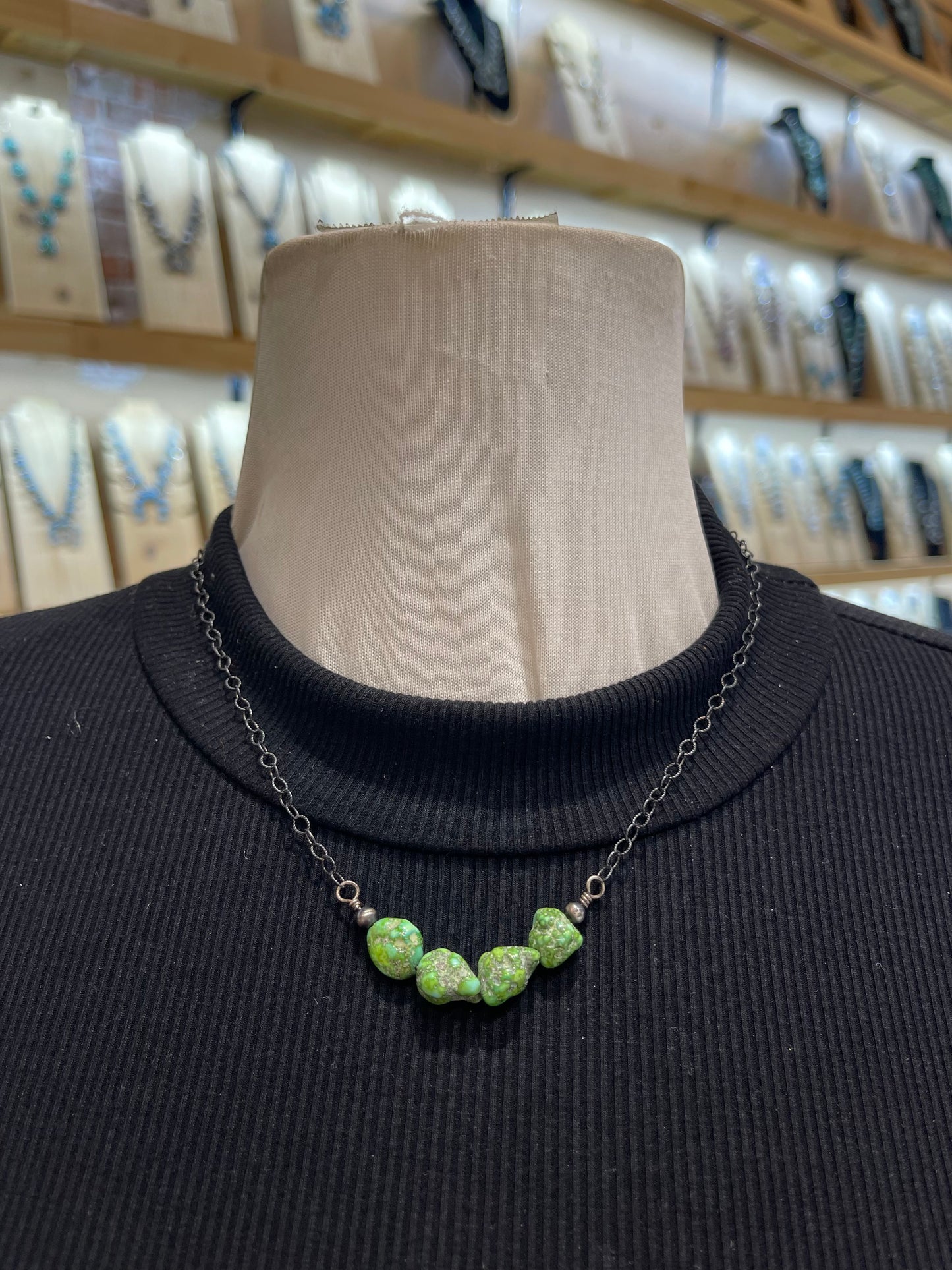 18" Sonoran Gold Turquoise Nugget Necklace