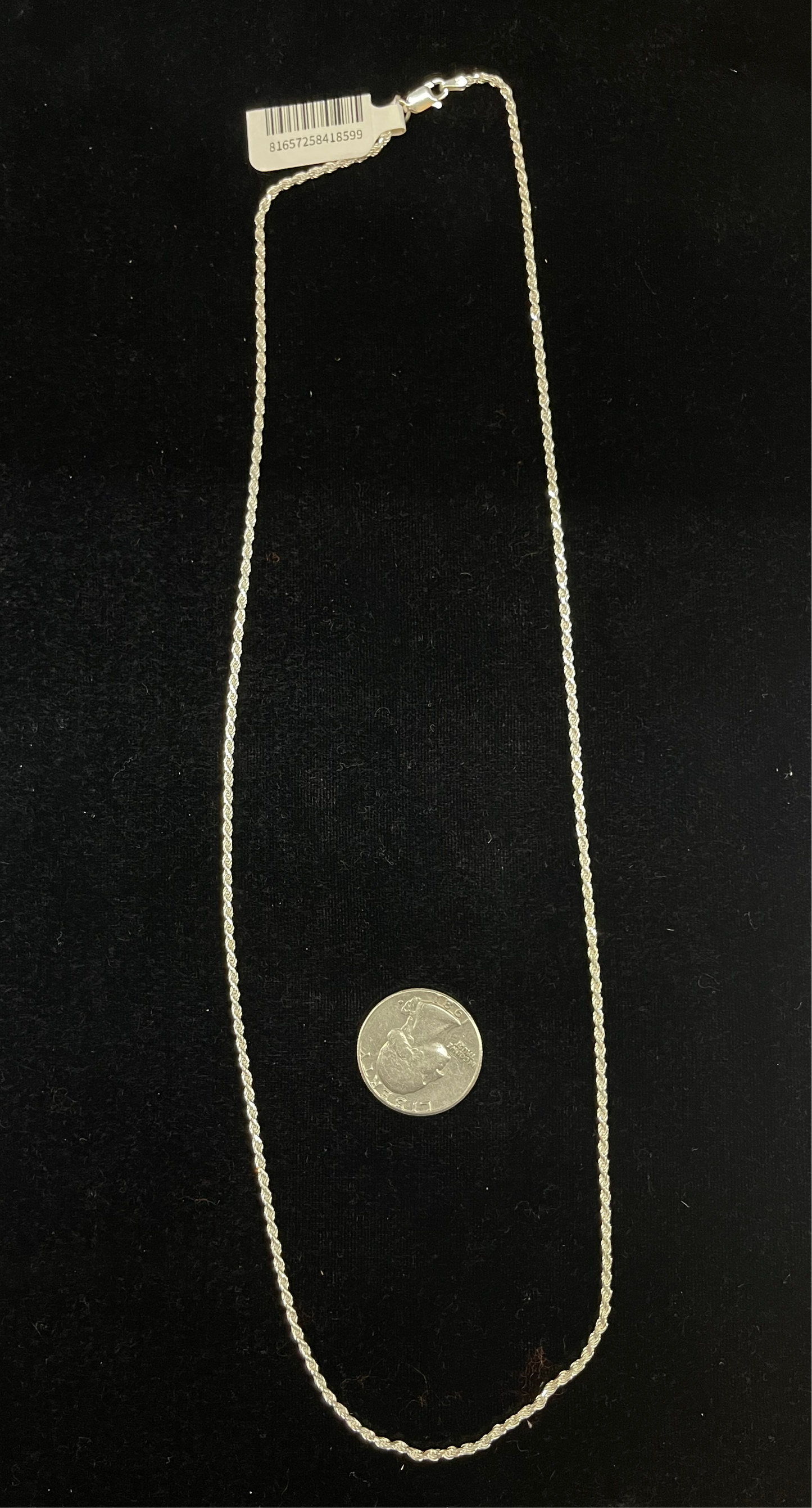 24" Braided Chain Made in Italy