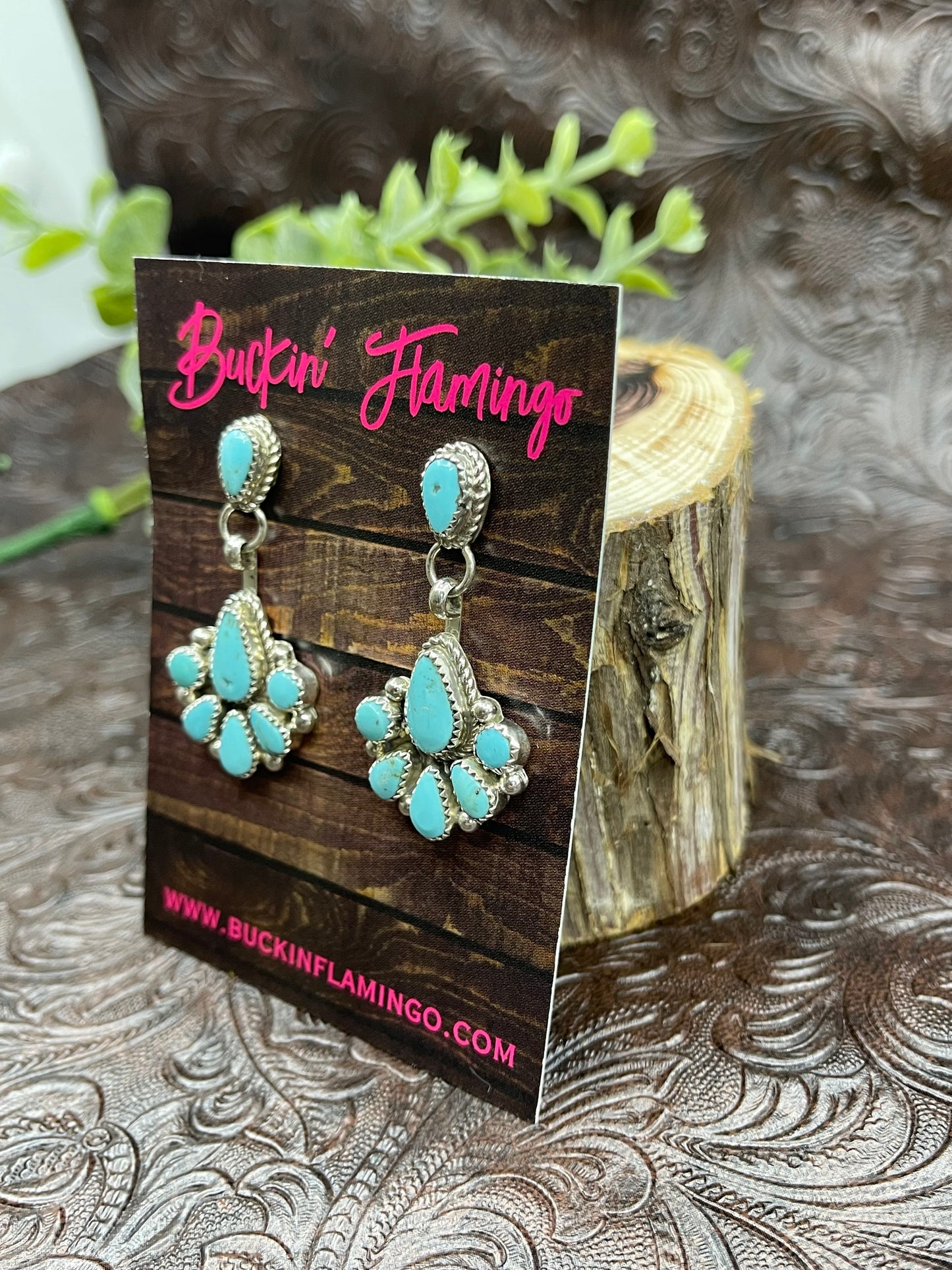 Cluster Post Dangle Earrings By Alicia Wilson, Navajo