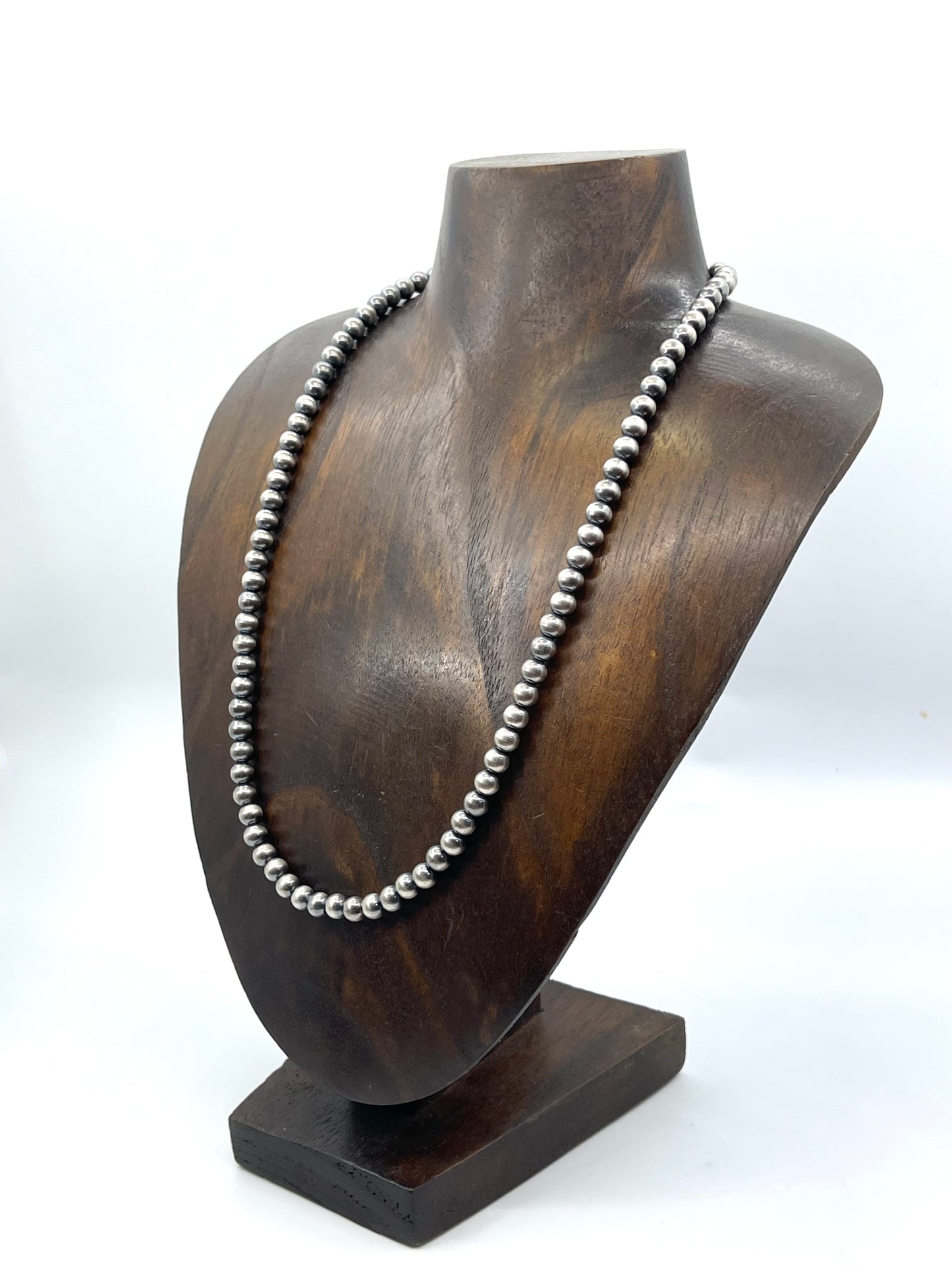 20” 6mm Handmade Navajo Strung by Louise Joe, Navajo