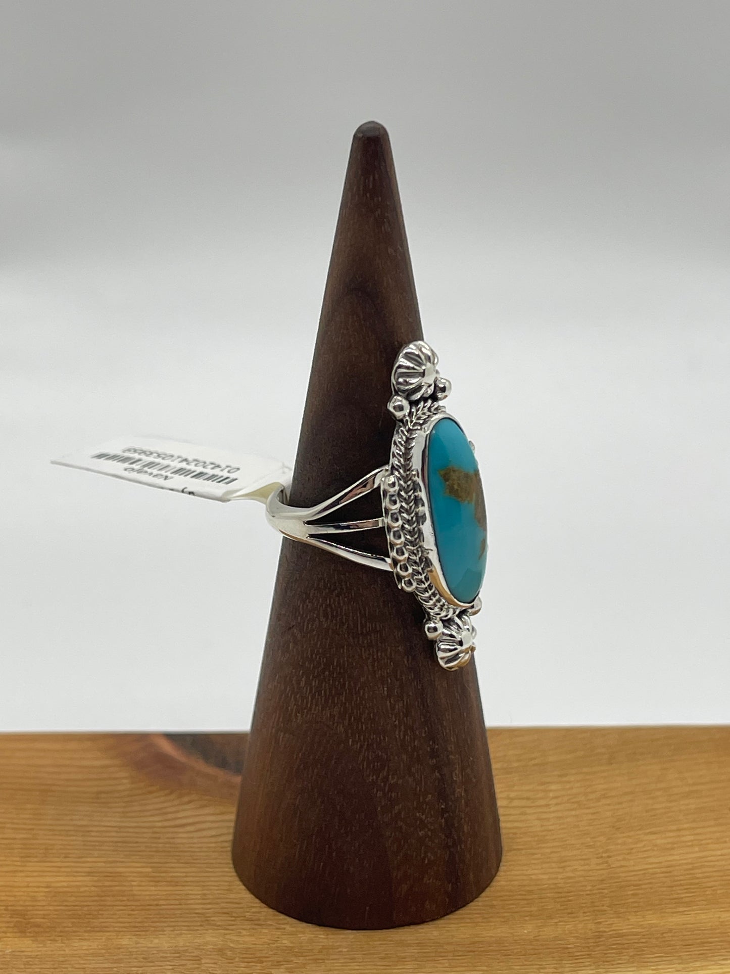 5.5 Kingman Turquoise Oval Ring by Daniel , Navajo