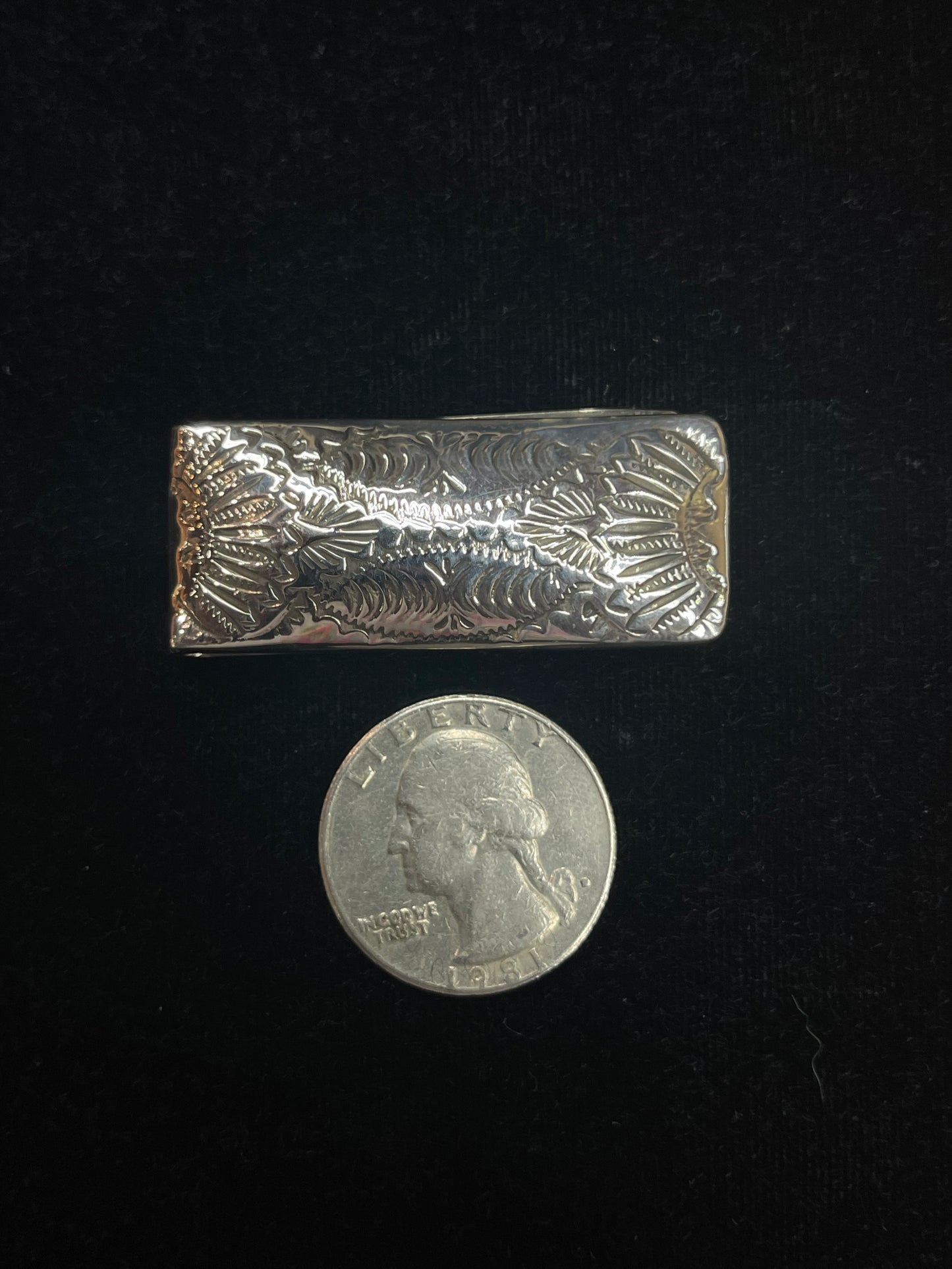 Stamped Money Clip by Shirley Skeets, Navajo