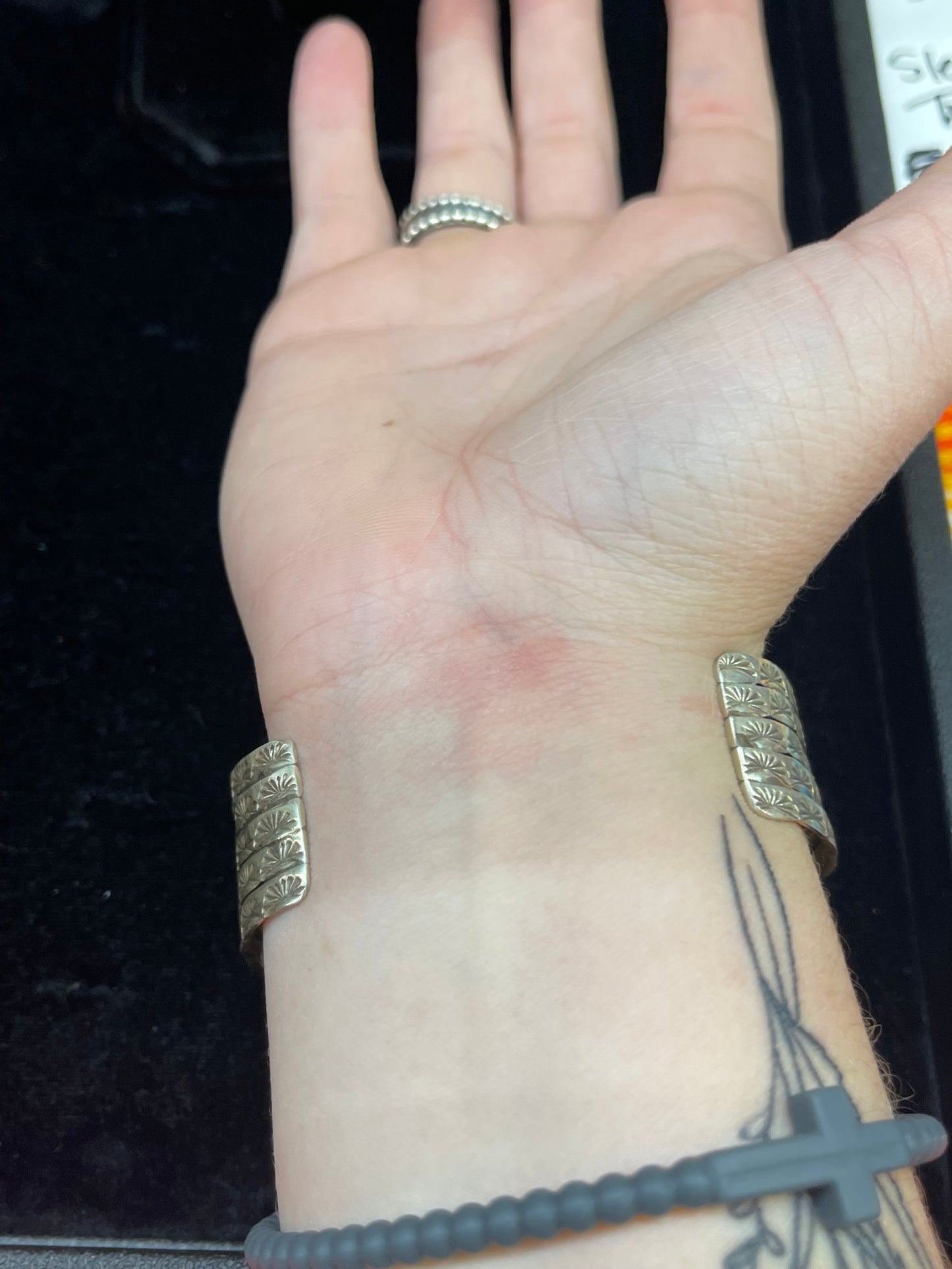 Zuni Needlepoint Turquoise Bracelet by Murray Hannaweeka