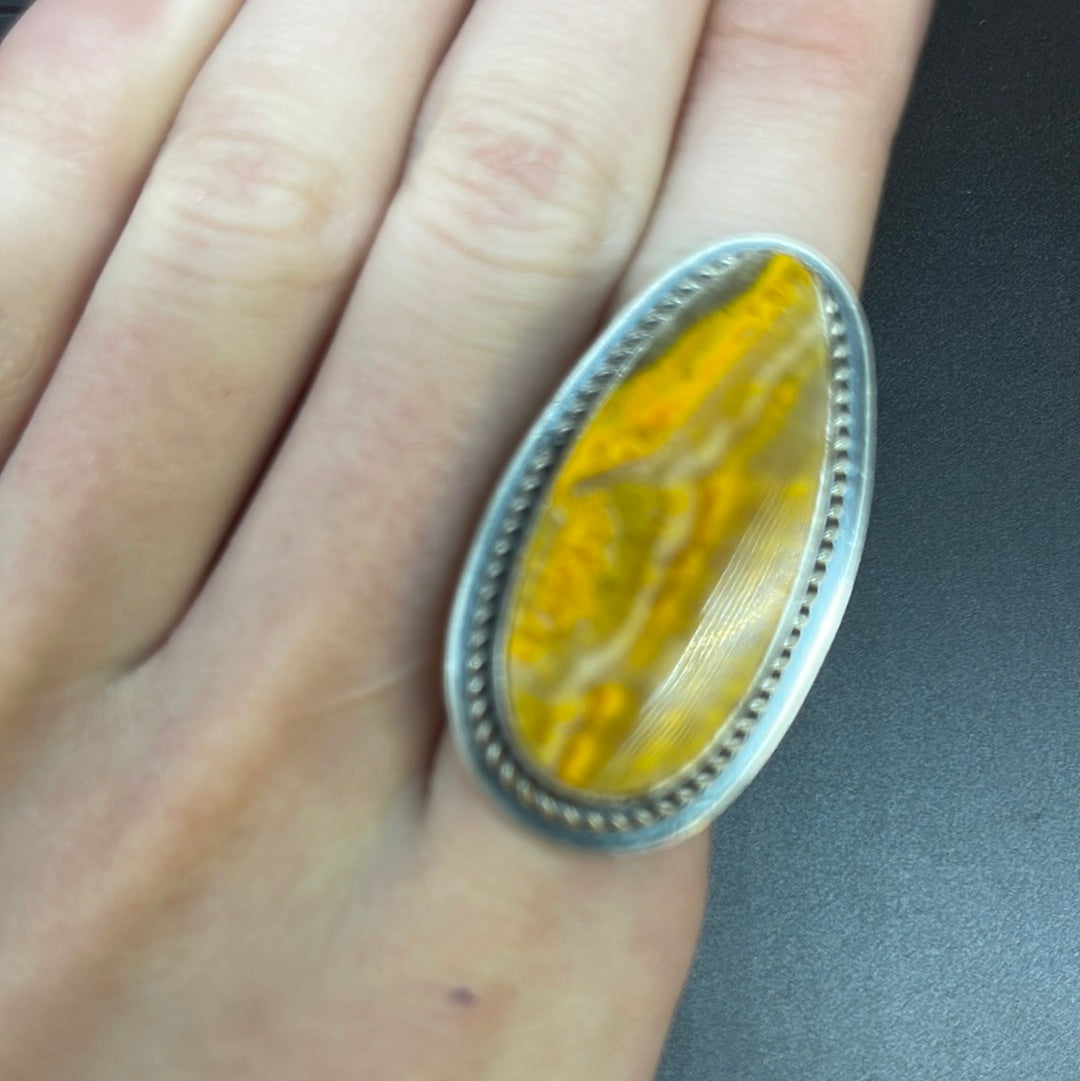 Bumblebee Jasper Ring By G.Platero Navajo
