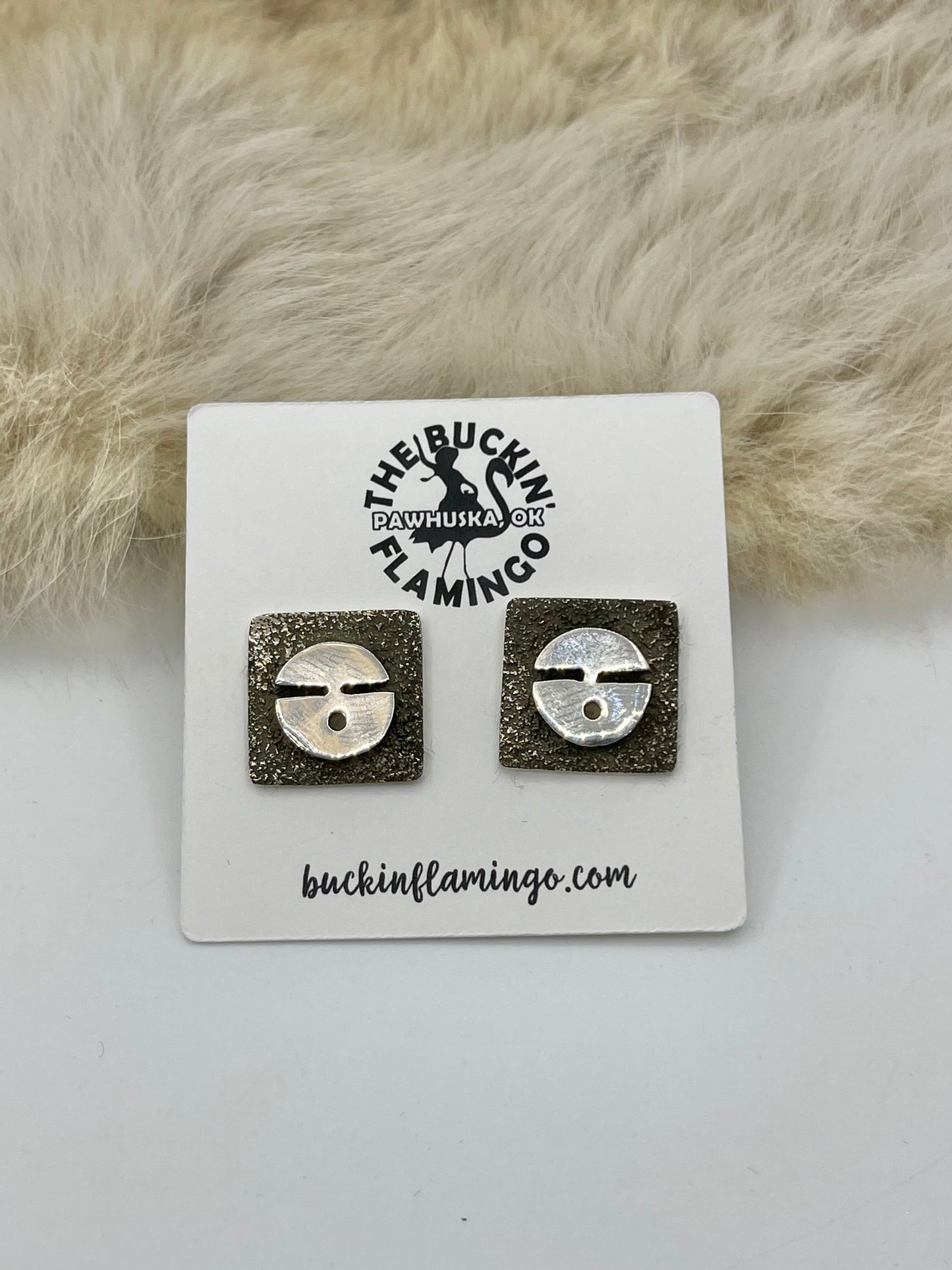 Sun Face Post Earrings by Alex Sanchez, Navajo