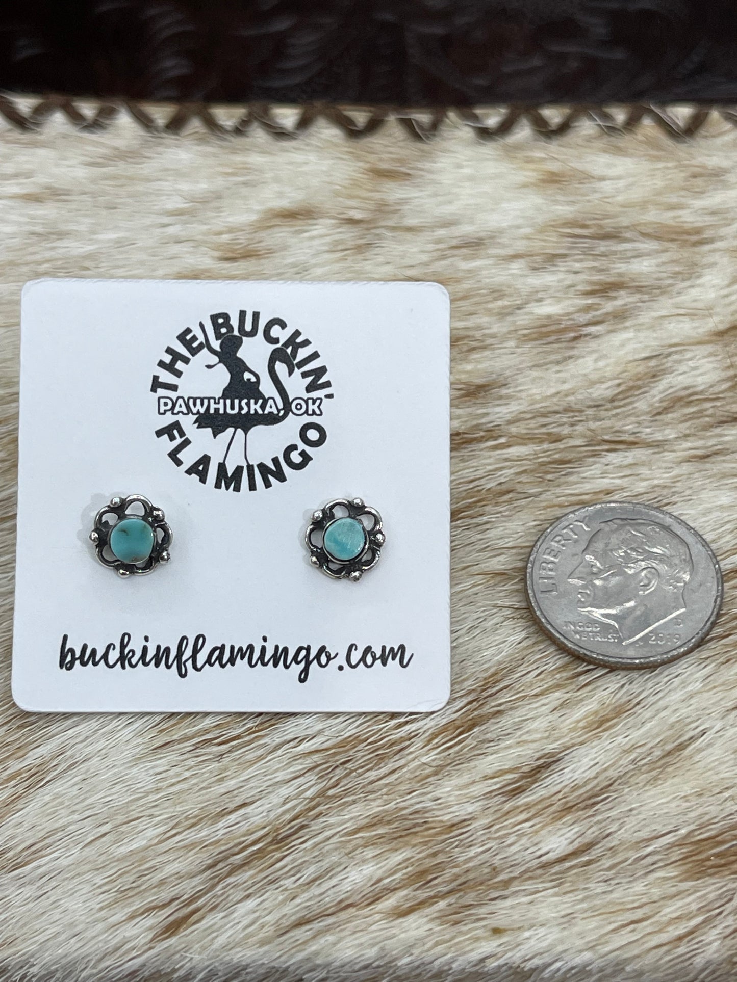 Turquoise Flower Earrings