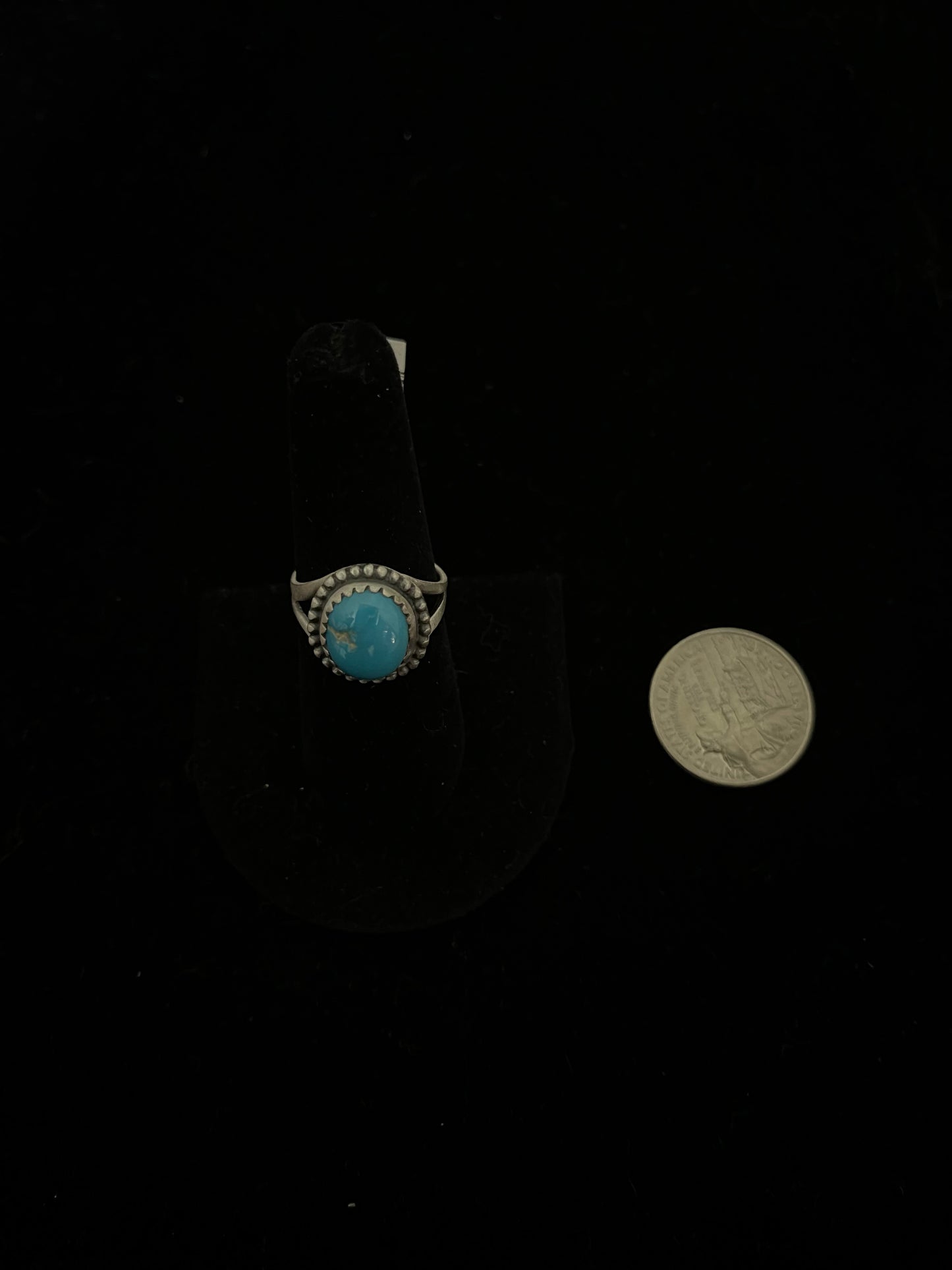 8.5 Turquoise Circle Ring