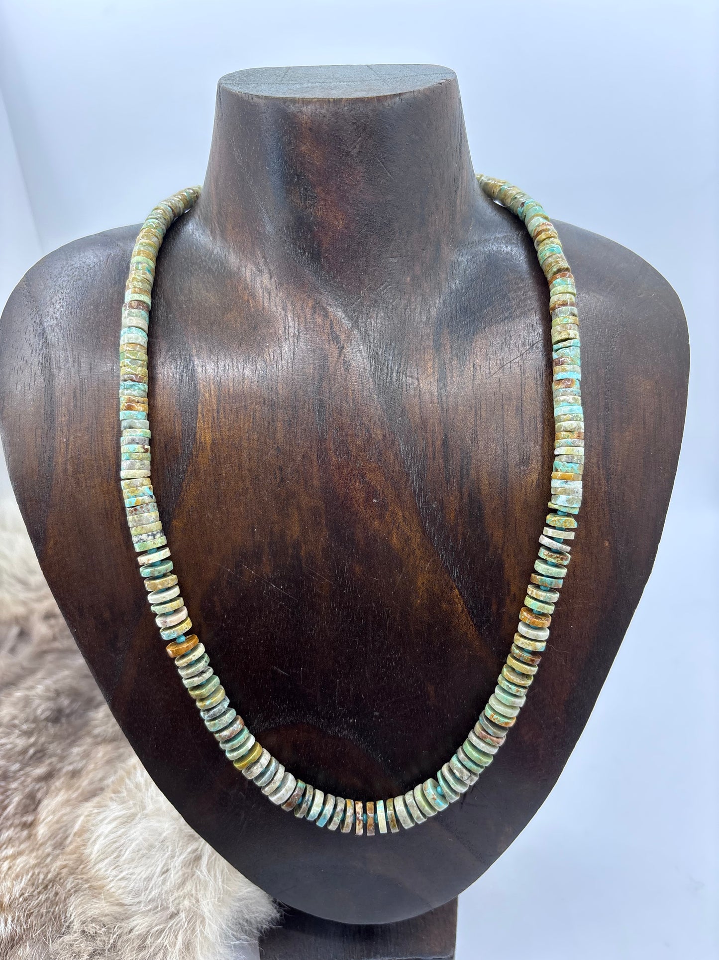 20" 4mm-8mm Graduated Turquoise Necklace