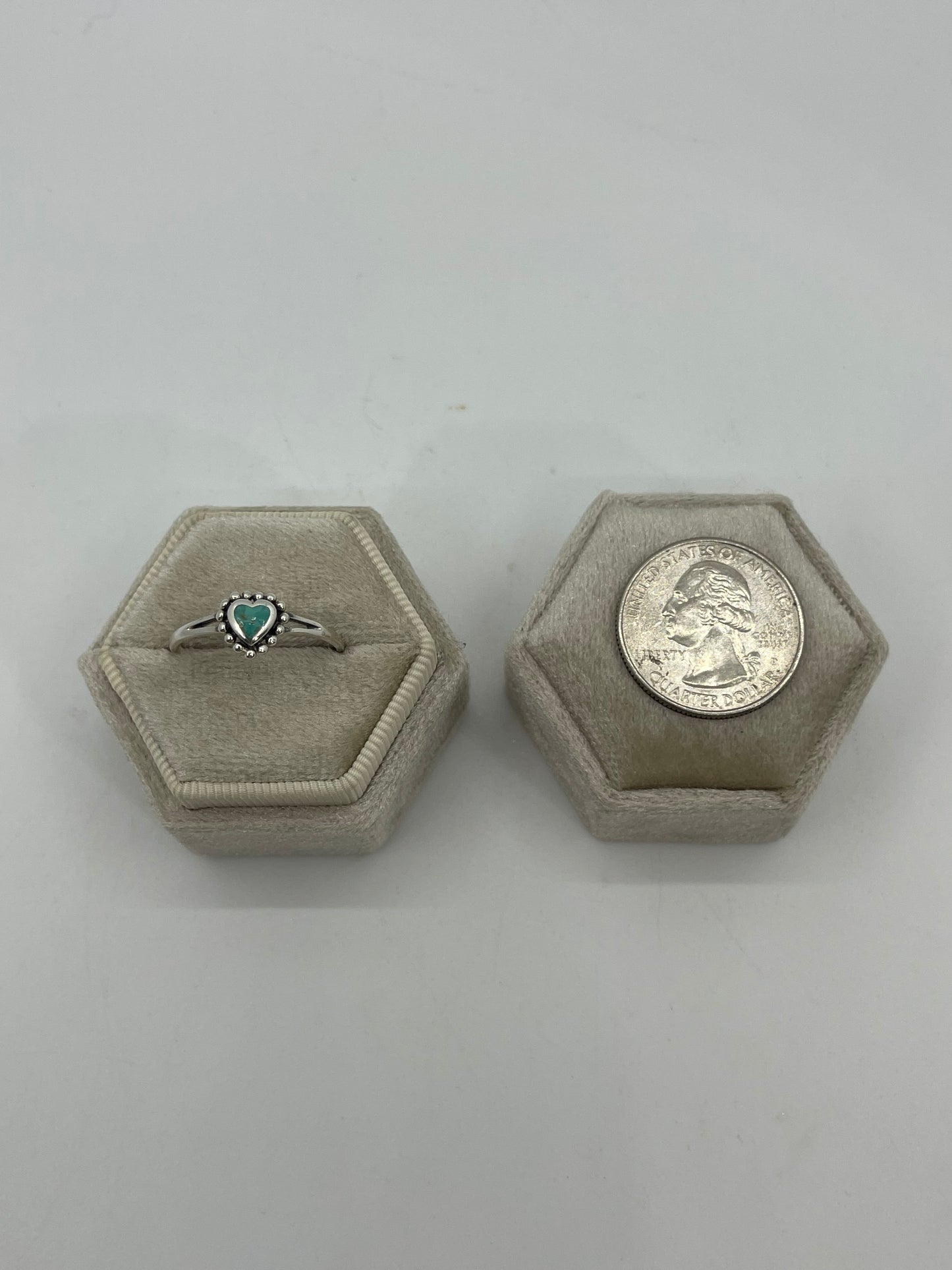 8.0 Tiny Heart Turquoise Heart