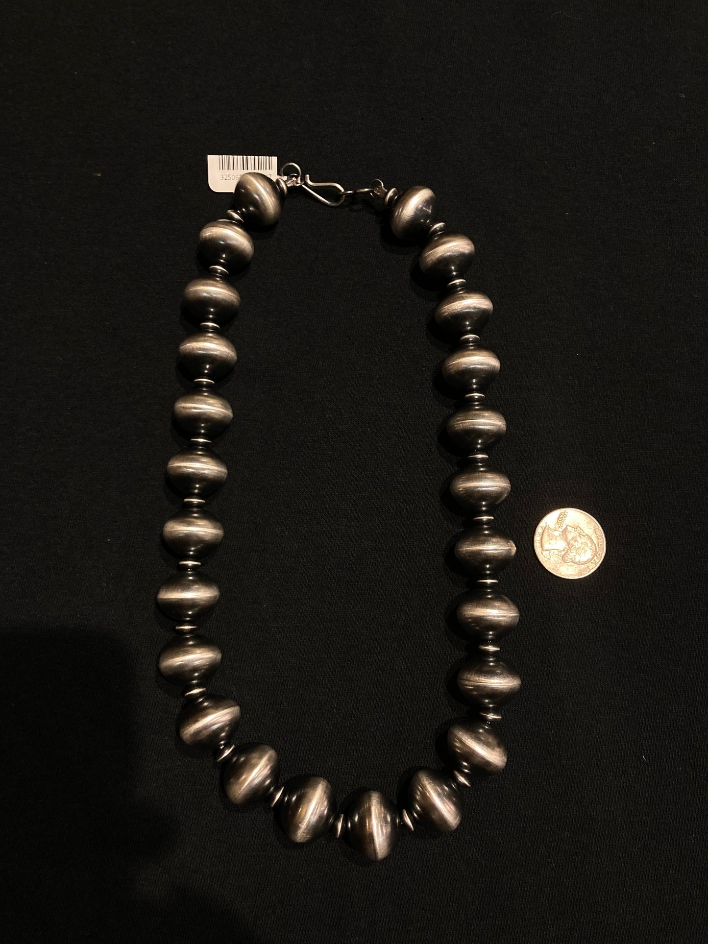 20" 7mm to 20mm Handmade Navajo Pearl Necklace by Clarissa Haley, Navajo