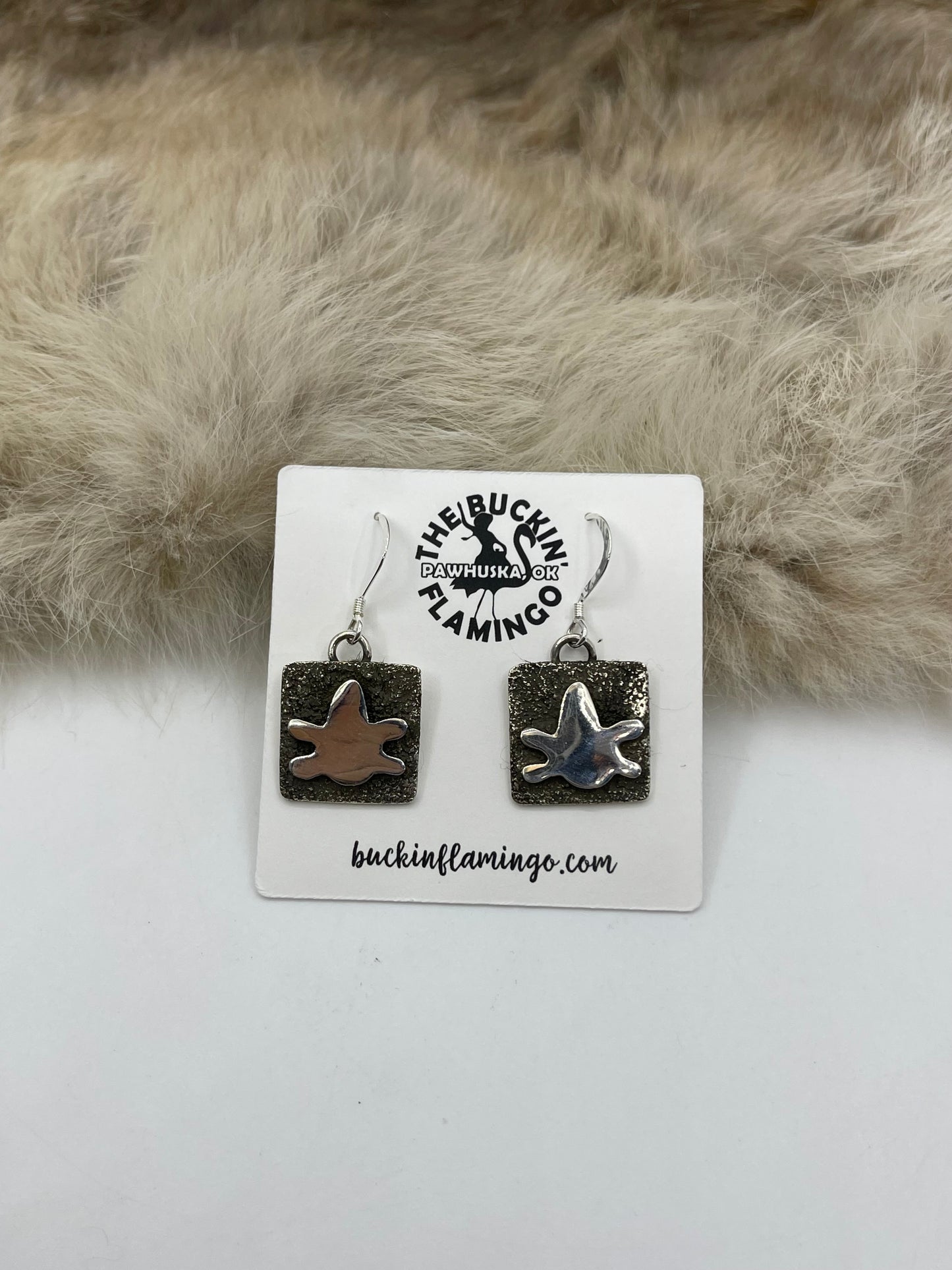 Turtle Hook Earrings by Alex Sanchez, Navajo