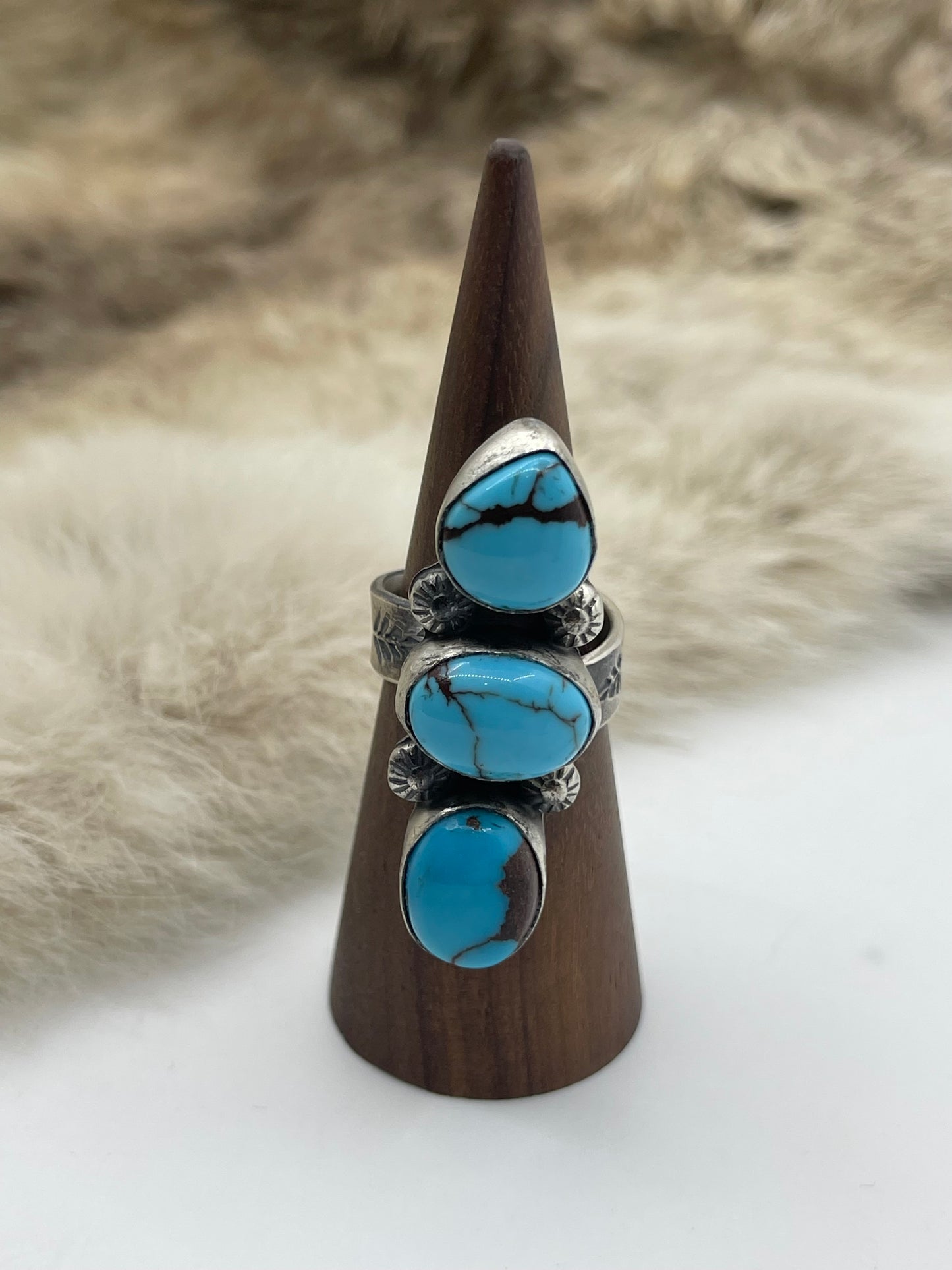 L3 Stone Egyptian Turquoise Adjustable (8.0-11.0) by Happy Piasso, Navajo