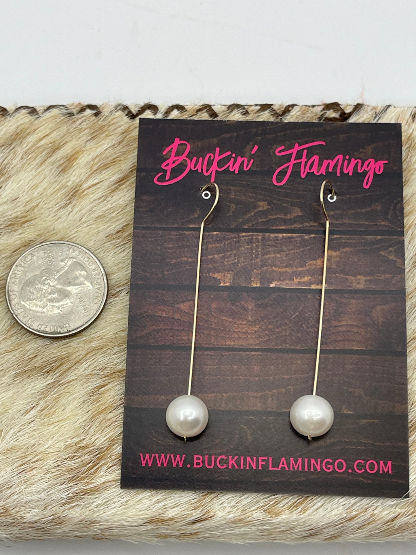 14K Gold Filled Dangle Earrings with Freshwater Pearls