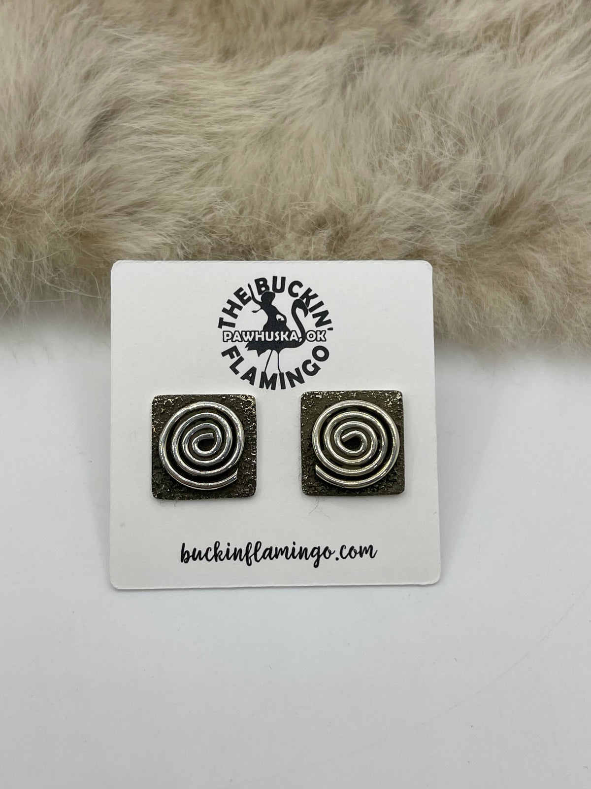 Spiral Post Earrings by Alex Sanchez, Navajo