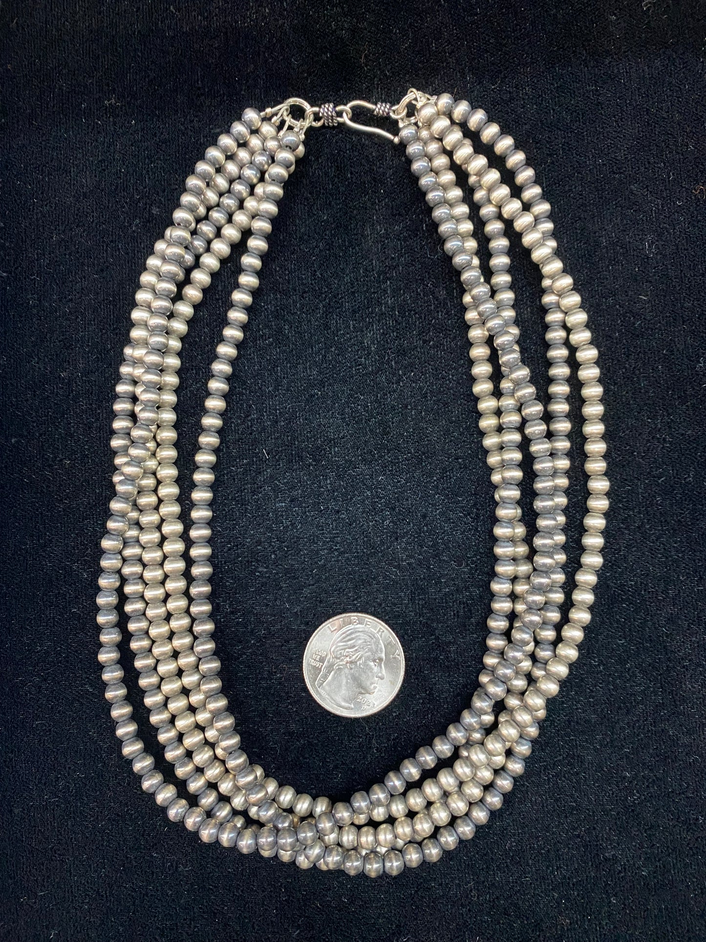 16" 5-Strand 5mm Navajo Style Pearls