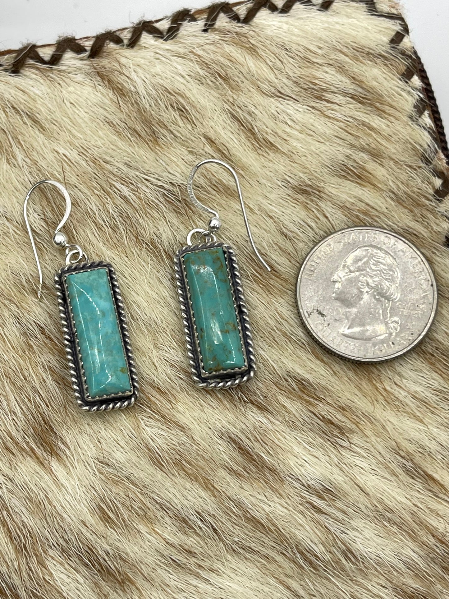 Kingman Turquoise Bar Earring