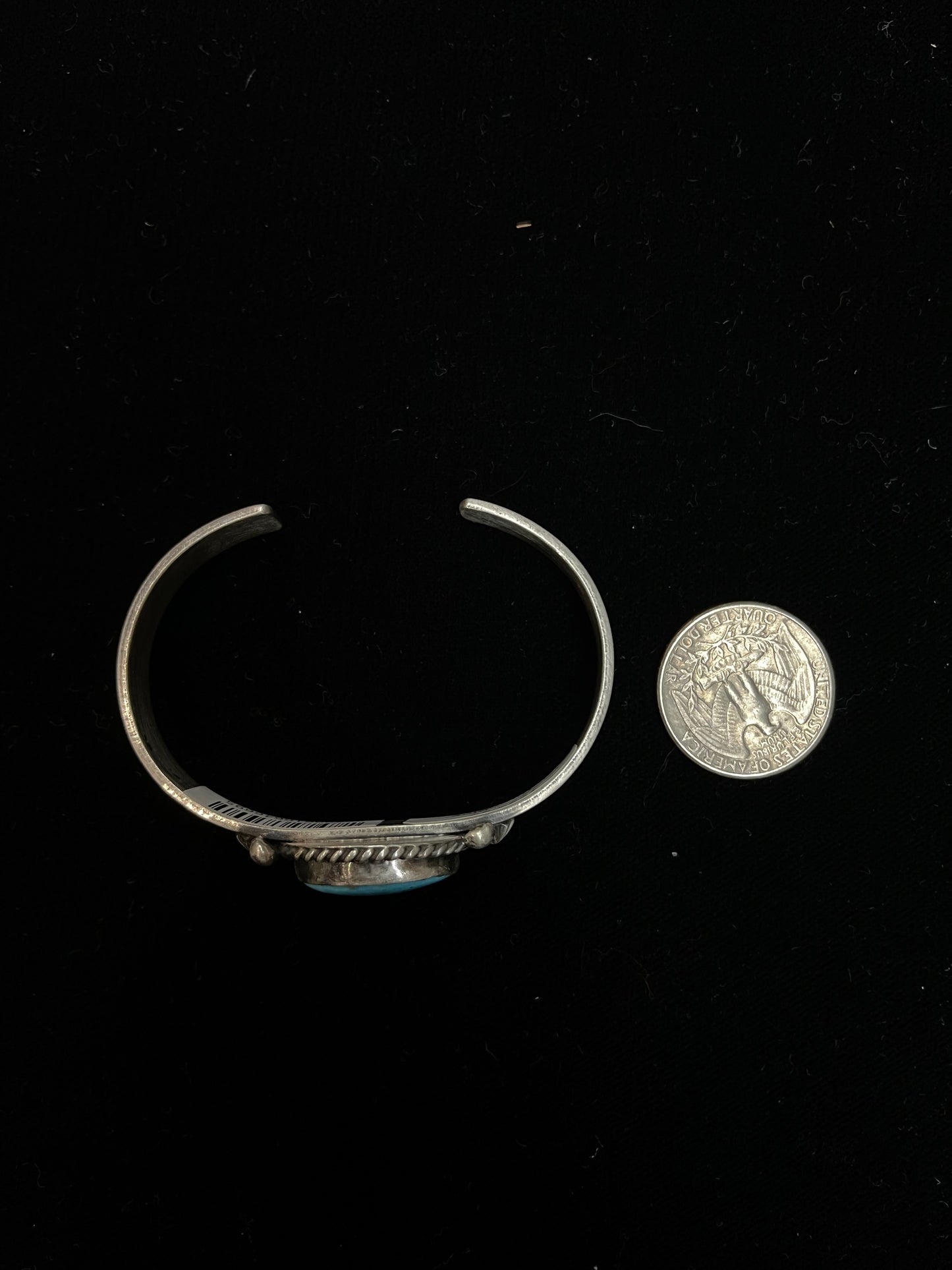 6"-7 1/4" Kingman Turquoise Cuff by Rick Enriquez, Navajo