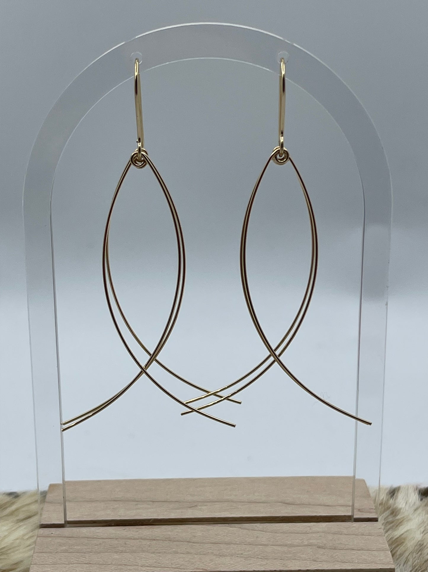 14K Gold Filled Fish Dangle Earrings