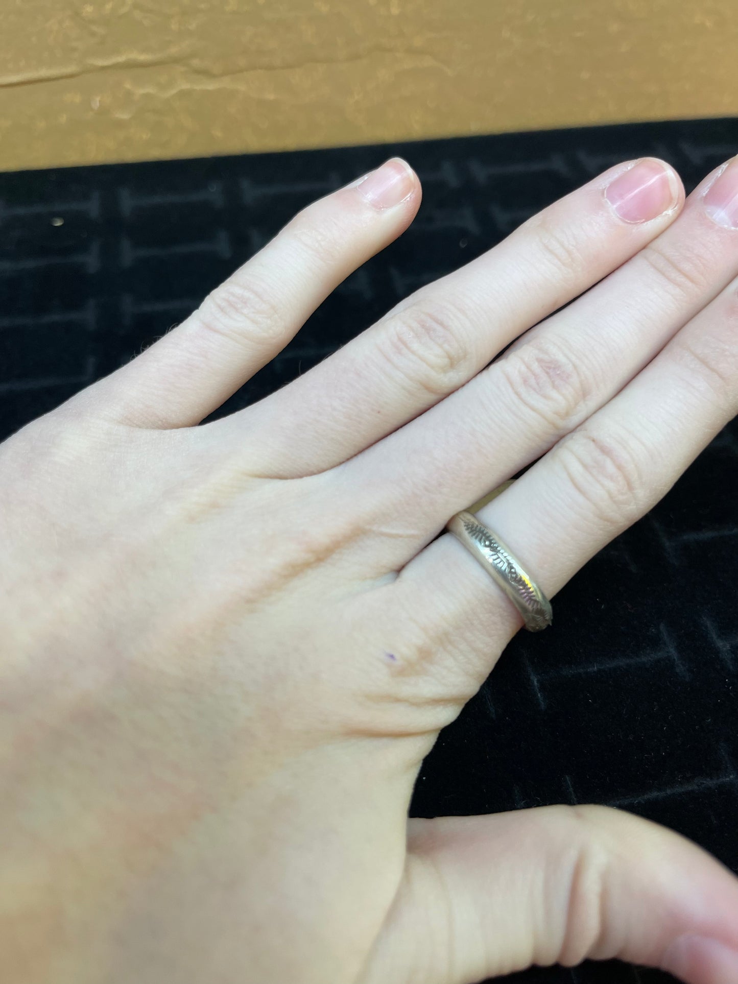 Sterling Silver Stamped Rings Navajo