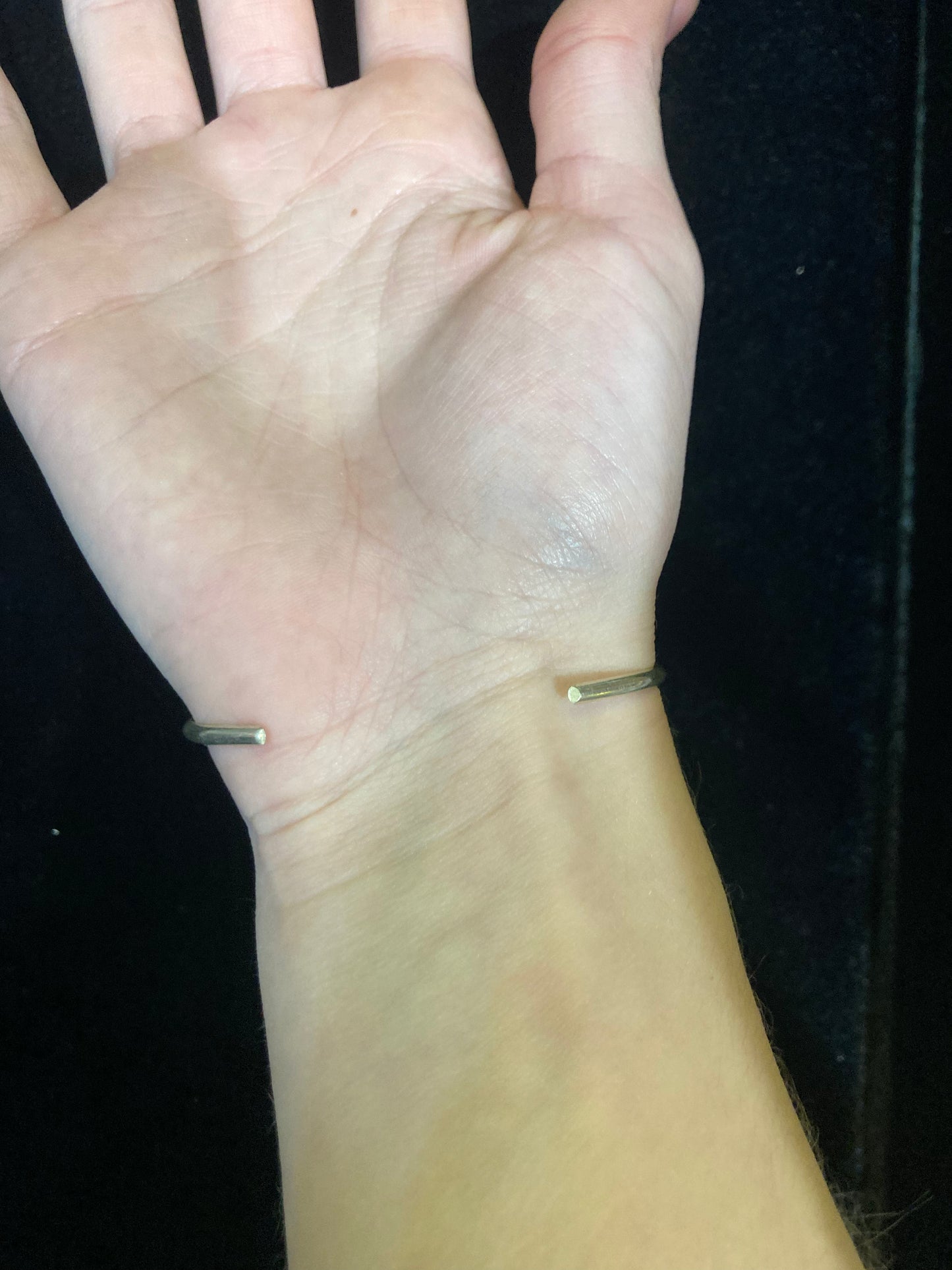 2 Row Turquoise Cuff Bracelet by D.R., Zuni