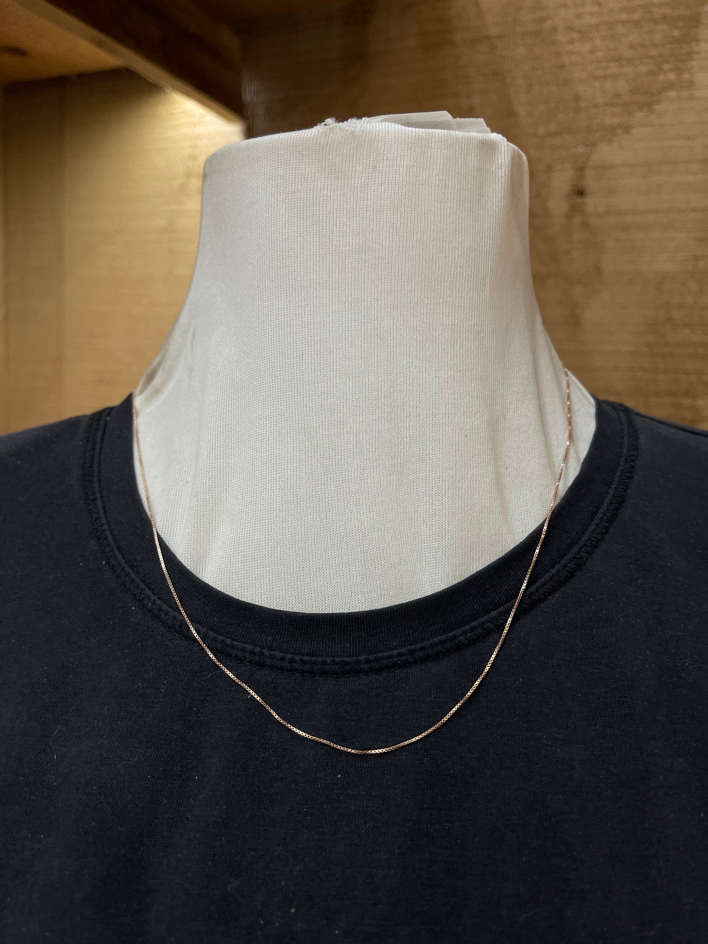 20" Rose Gold Plated Sterling Silver Chain