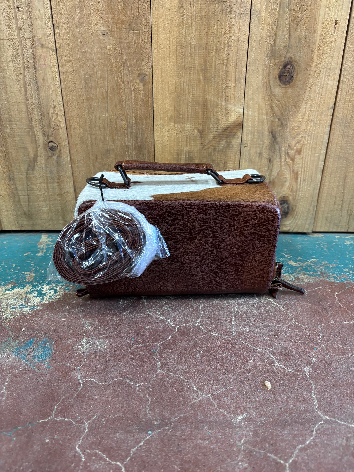 Rectangular Cowhide Make Up Bag/Travel Case