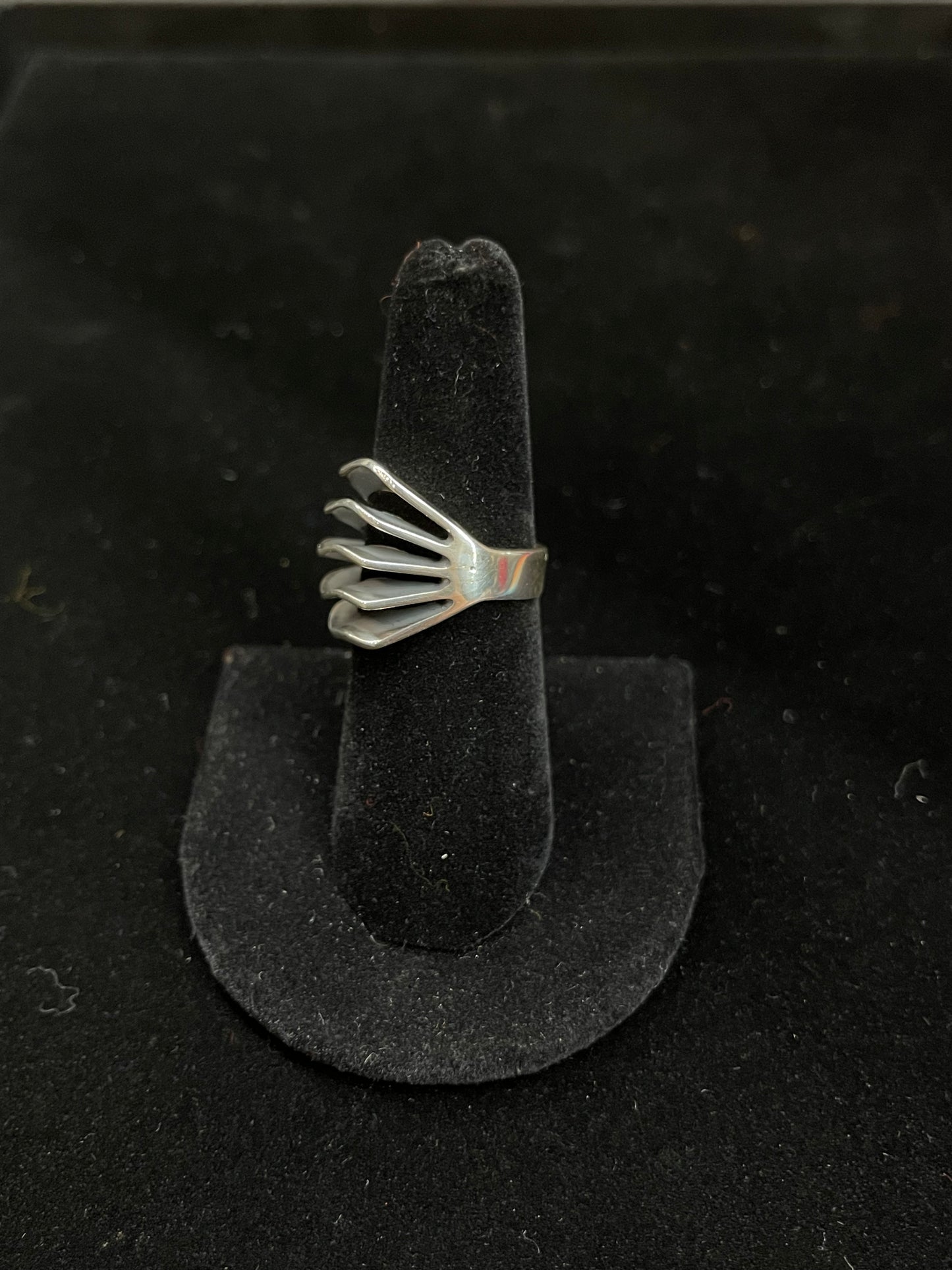 7.0 Sterling Silver Abstract Ring by James Bahe, Navajo