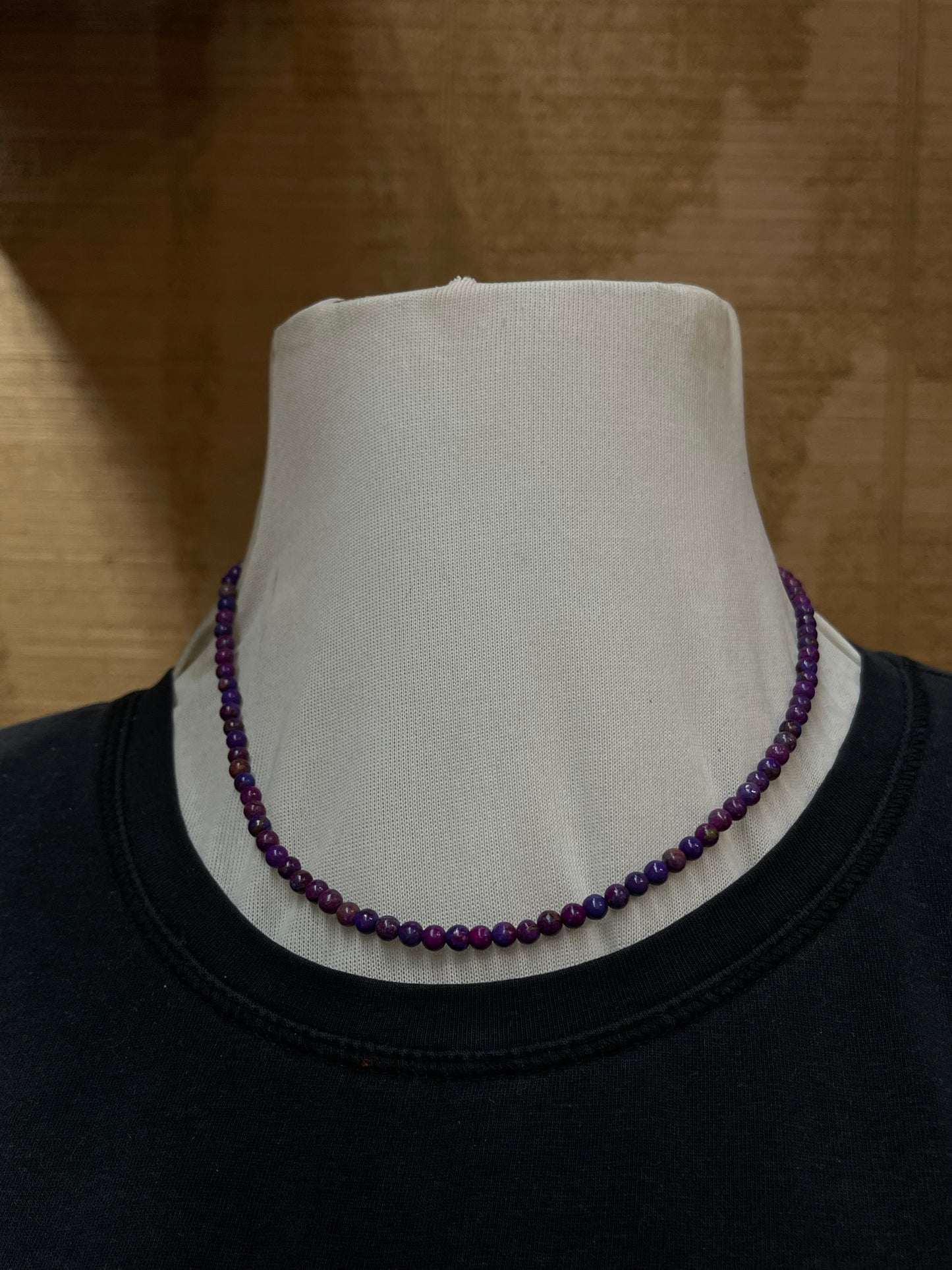 16" 4mm Purple Mojave Necklace