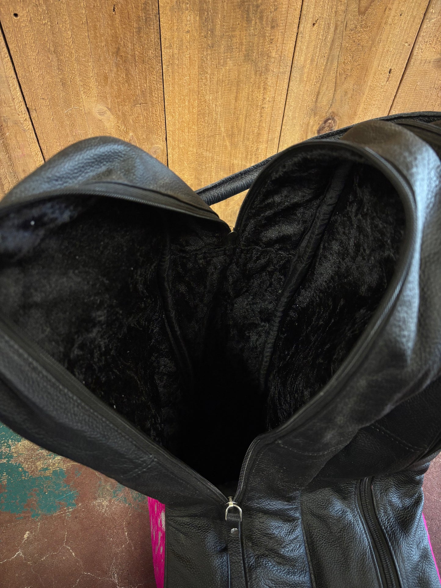 Sliver Spotted Pink Cowhide Boot Bag